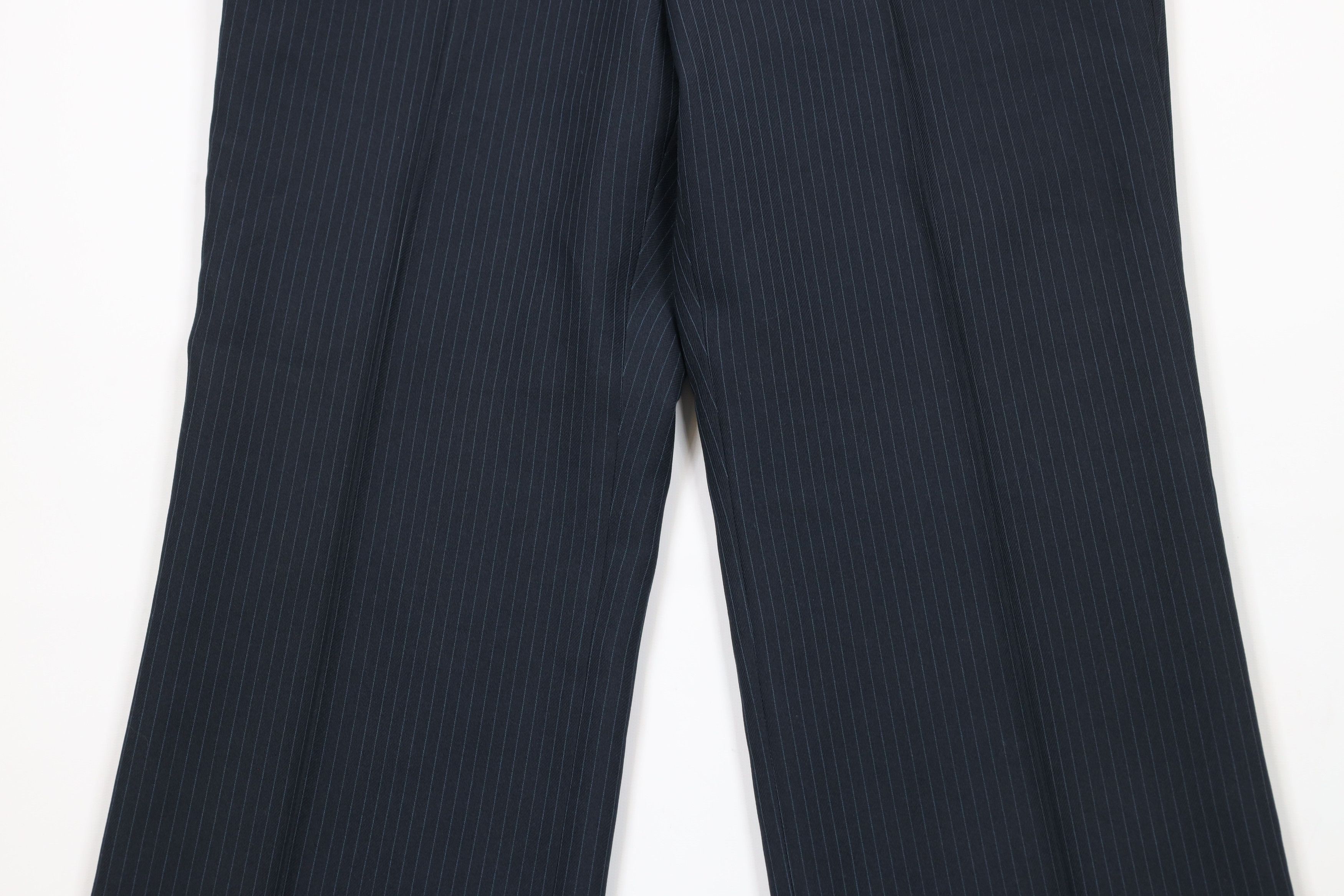 Vintage Vintage 70s Streetwear Knit Flared Wide Leg Chino Pants Navy Size US 34 / EU 50 - 3 Thumbnail