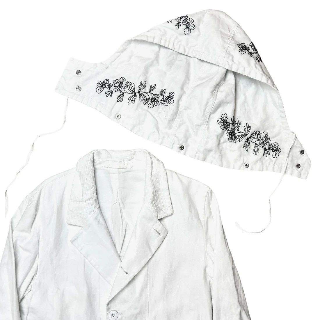 Ann Demeulemeester Ann Demeulemeester Hood Embroidered Field Jacket - SS14 Size US M / EU 48-50 / 2 - 8 Thumbnail