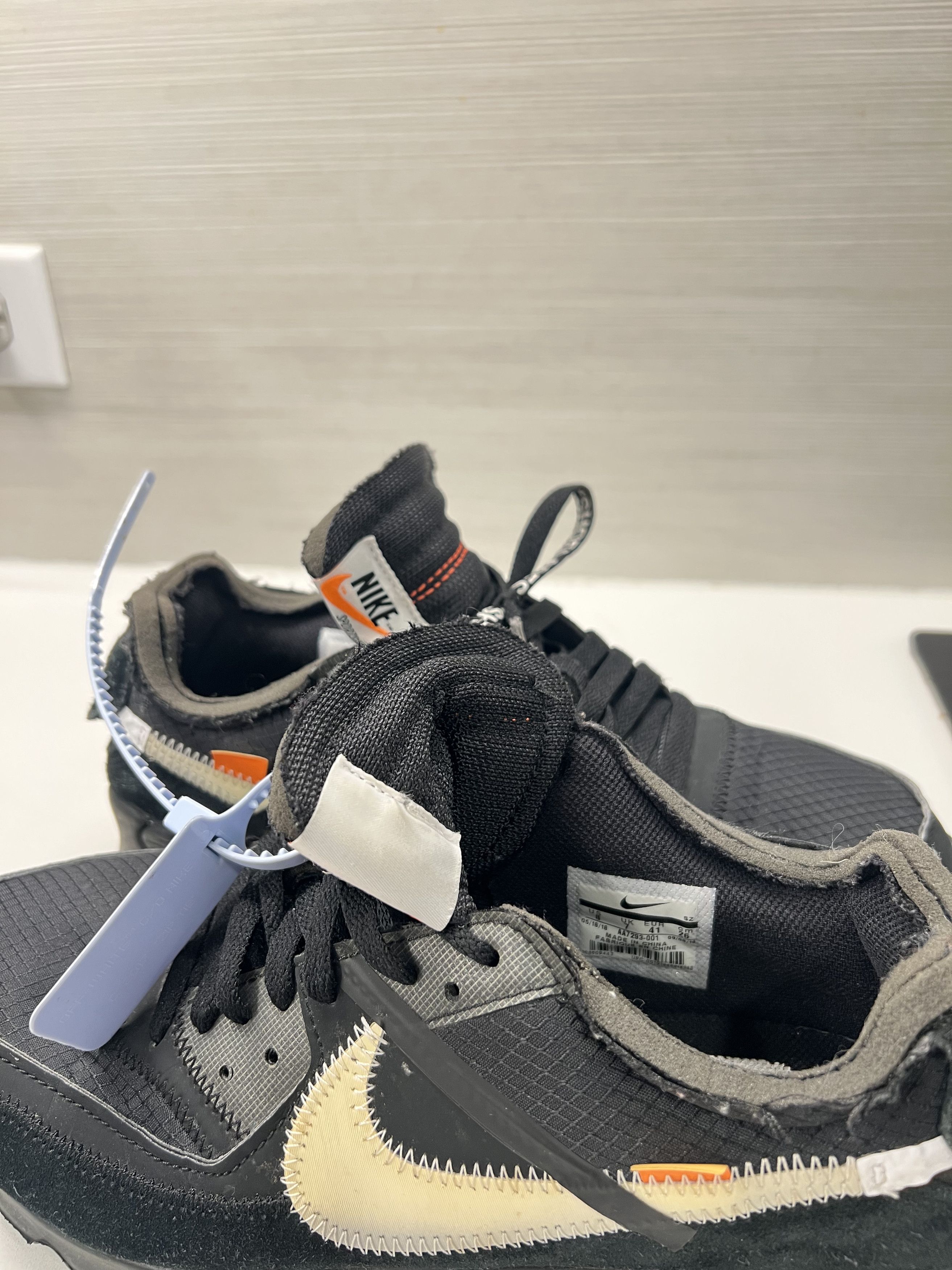 Nike × Off-White Nike Air Max 90 Off-White Black 8 Size US 8 / EU 41 - 10 Thumbnail