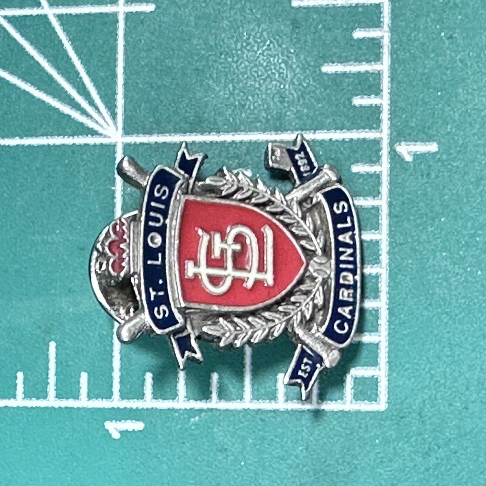 MLB St. Louis Cardinals STL Logo Crest Lapel Hat Pin 1994 MLB Size ONE SIZE - 3 Thumbnail