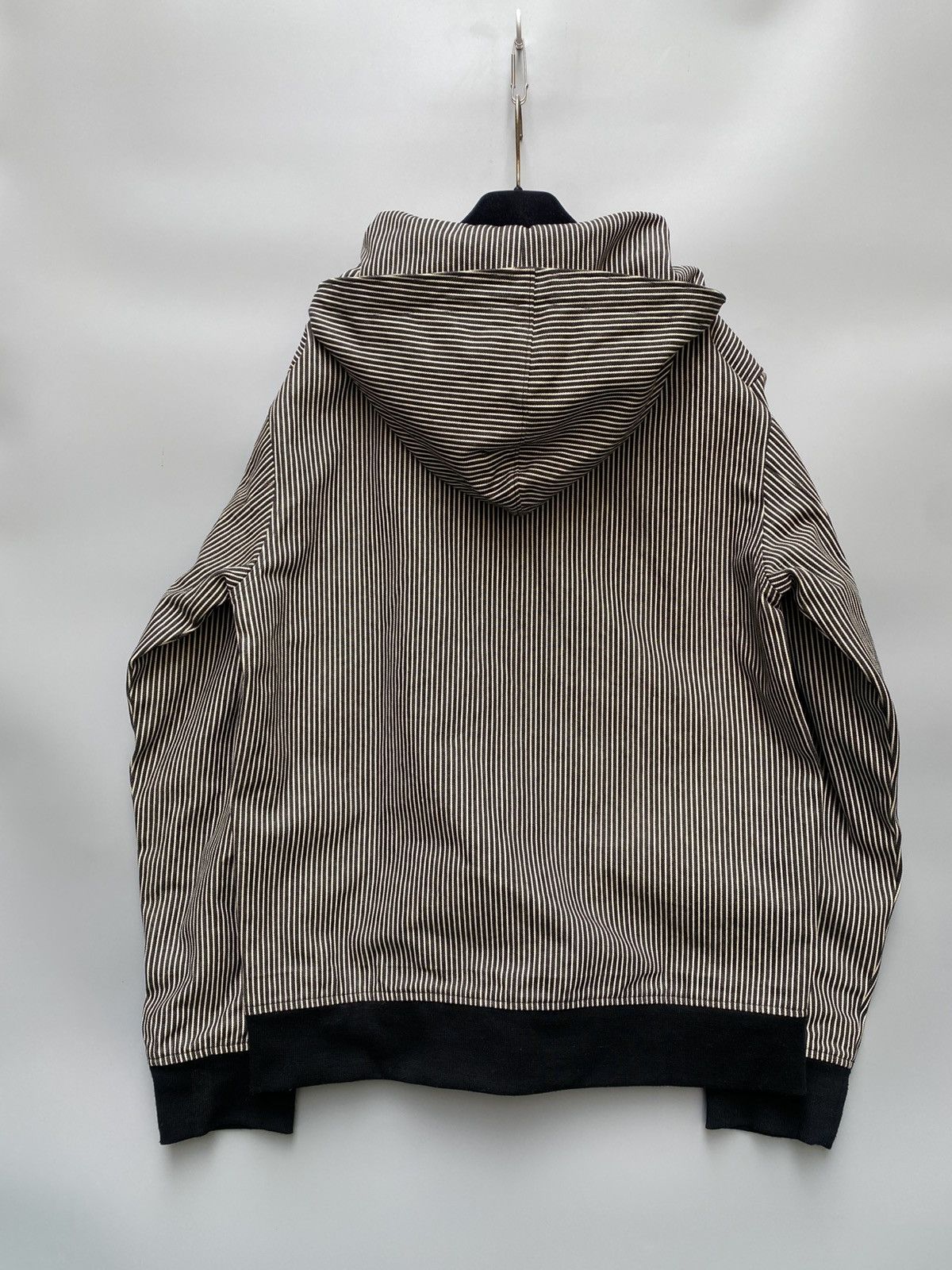 Dunderdon Dunderdon- Pinstripe Workwear Hooded Jacket Size US M / EU 48-50 / 2 - 2 Thumbnail
