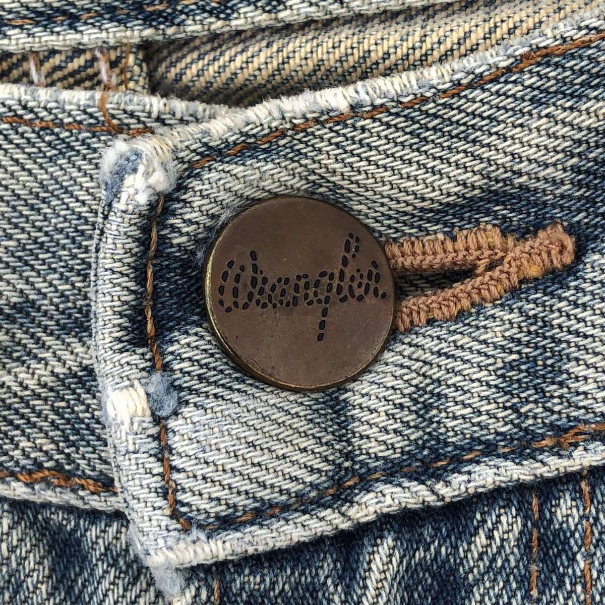 Vintage Vintage Wrangler Blue Bell distressed Selvedge denim Size US 33 - 6 Thumbnail