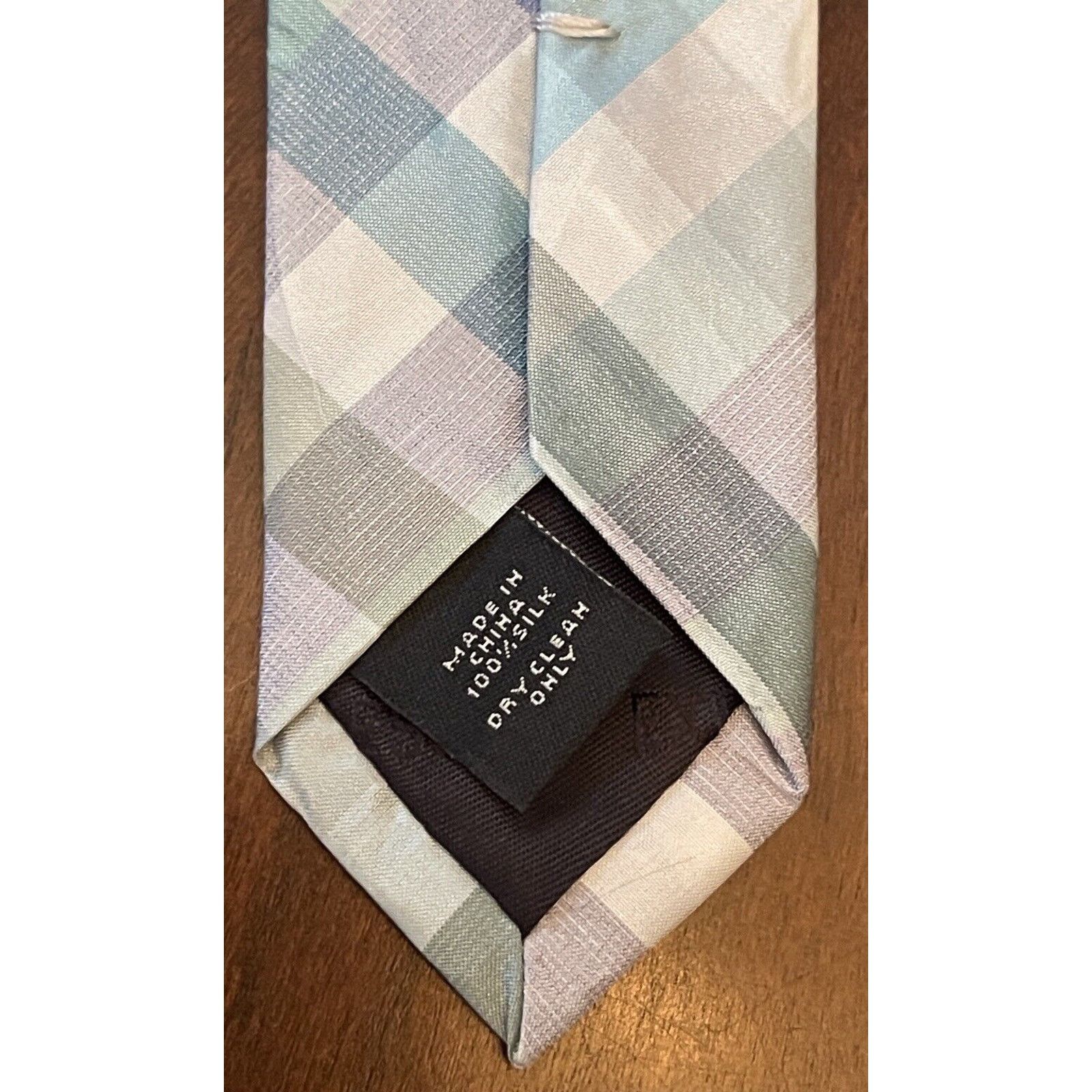 Express Express Gray Blue Green 100% Silk Made In China Size ONE SIZE - 7 Thumbnail