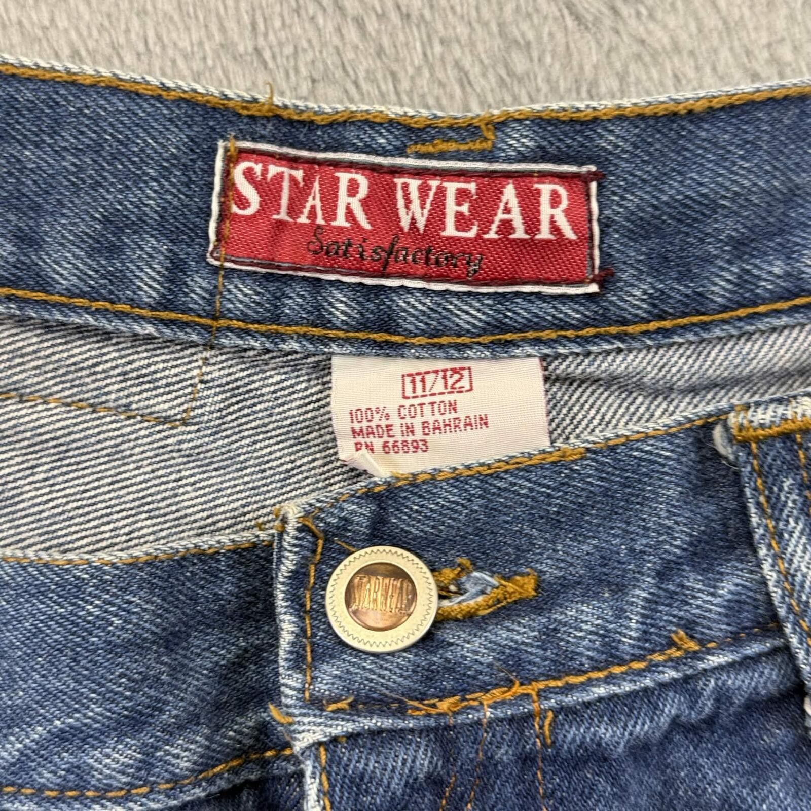 Star Wars Star Wear Denim Shorts High Waisted Blue Cuffed Jean Shorts Size 34" / US 12 / IT 48 - 2 Thumbnail
