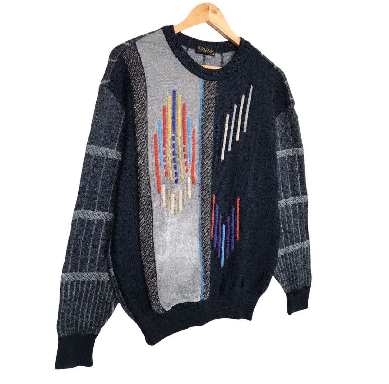 Vintage Vintage Japanese Multicolour Black Knitwear Size US L / EU 52-54 / 3 - 3 Thumbnail