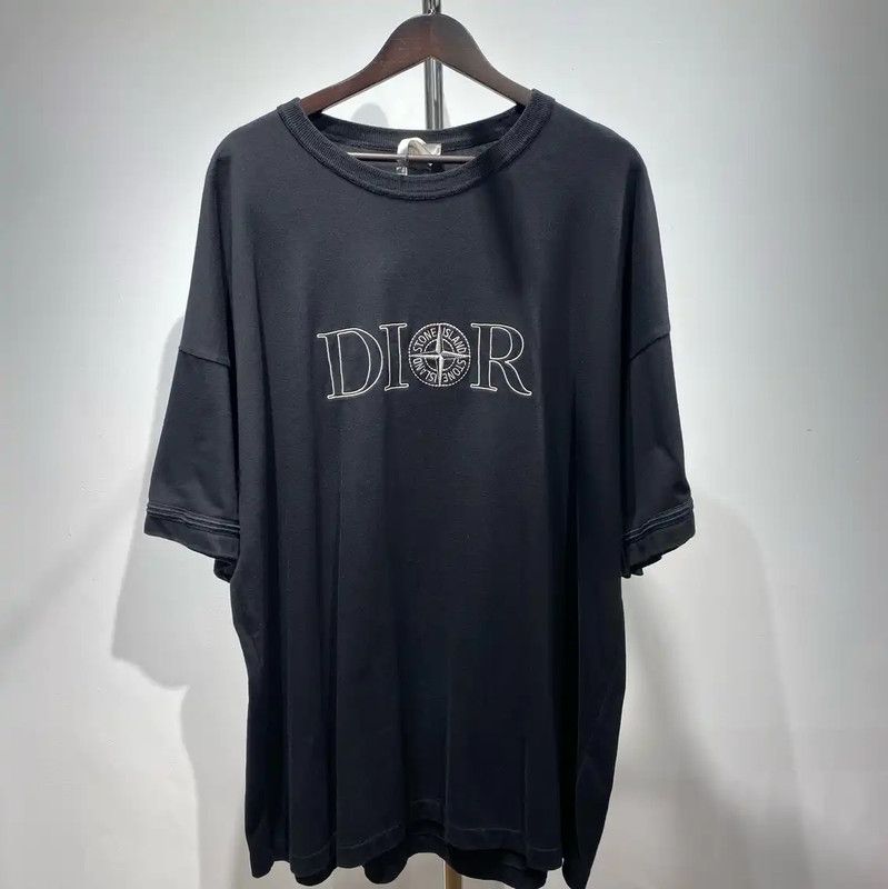 Dior Dior Black Cotton Blend Oversized T-Shirt 0089 Size US XXL / EU 58 / 5 - 1 Thumbnail