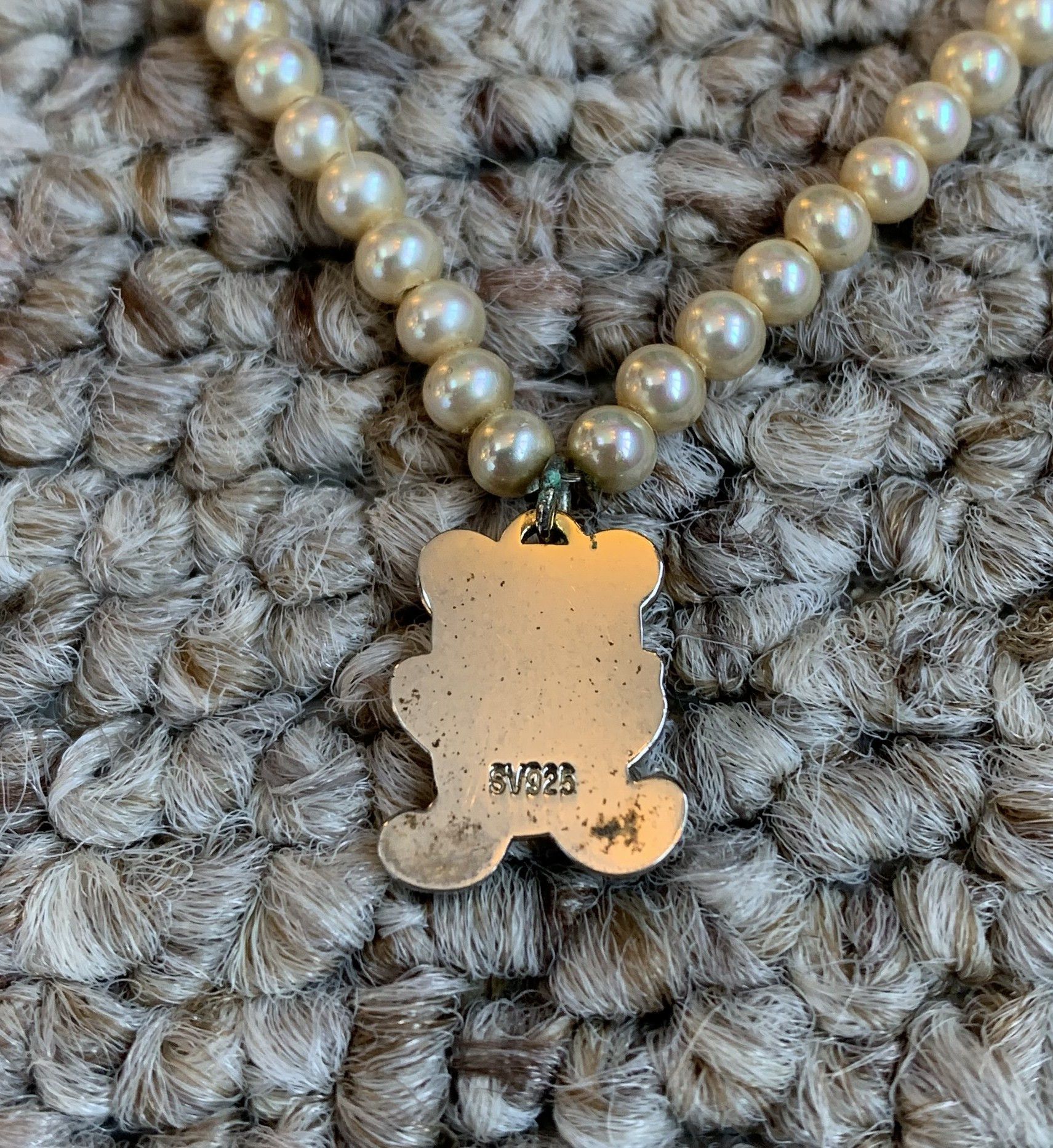 Hysteric Glamour Hysteric Glamour Gold Plated Silver Fuck Bear Pearl Necklace Size ONE SIZE - 5 Thumbnail