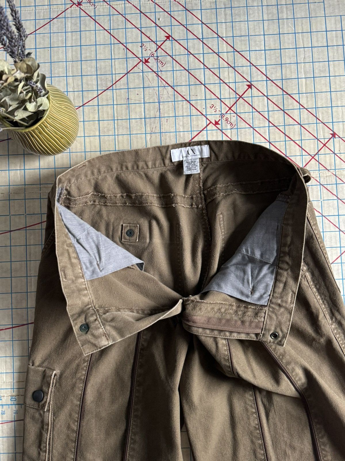 Armani Exchange Vintage Wide Leg Armani Exchange Adjustable Zipper Pants A/X Size US 32 / EU 48 - 8 Thumbnail