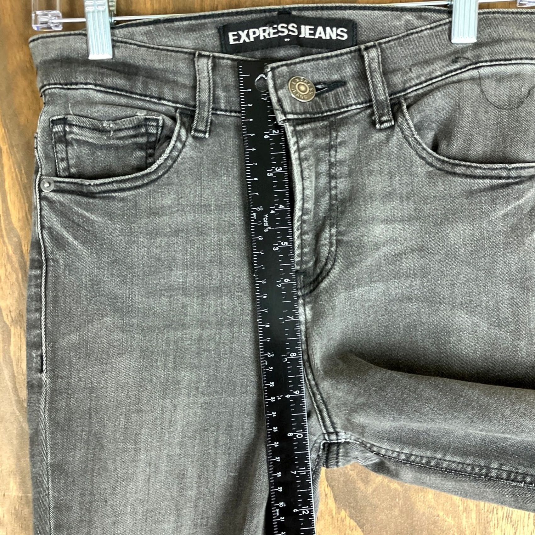 Express Express Womens Jeans Black High Rise Ankle Legging Distressed 6R Jeans Size 28" / US 6 / IT 42 - 7 Thumbnail