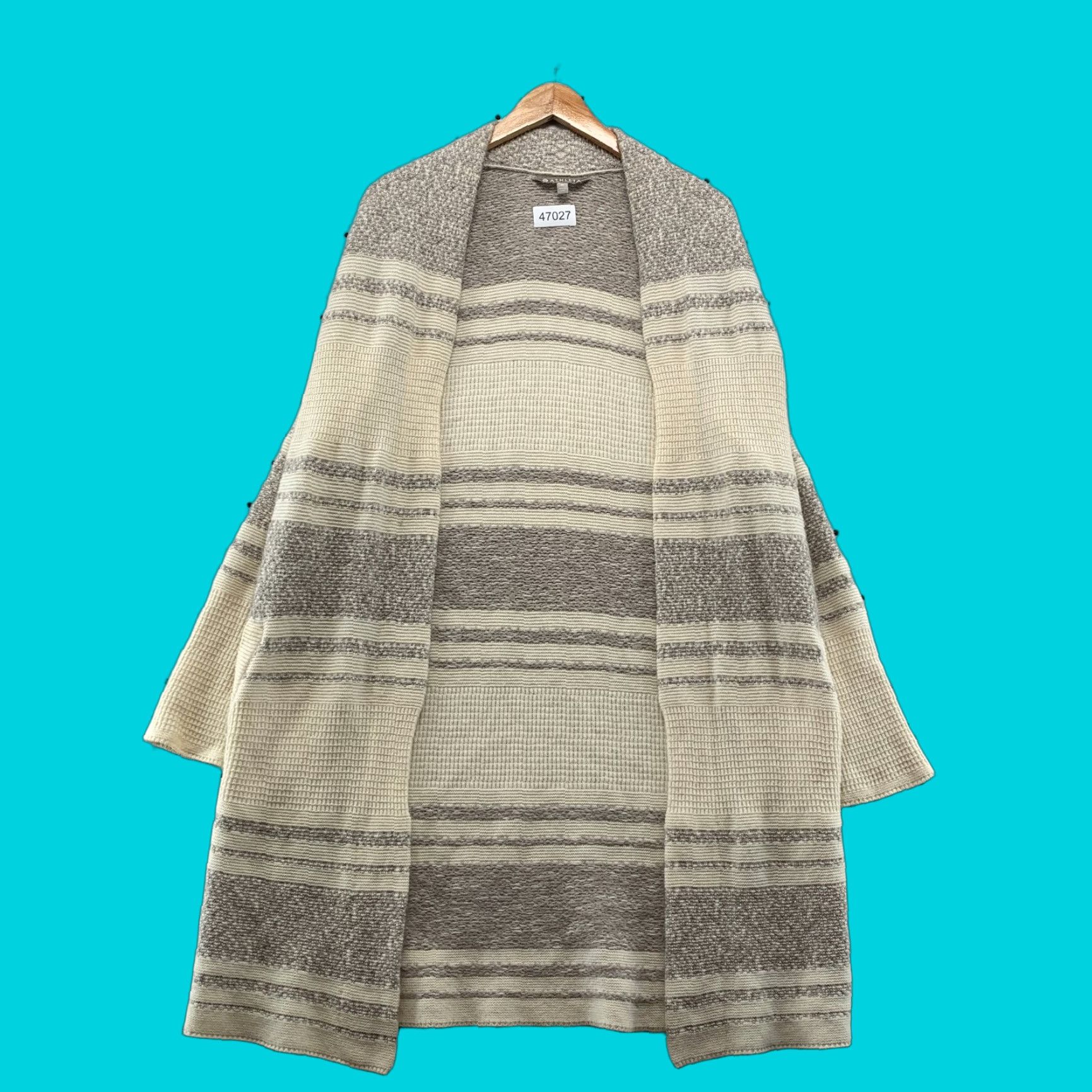Athleta Athleta Cardigan Sweater Womens Medium Beige Open Wrap Wool Cashmere Size M / US 6-8 / IT 42-44 - 1 Thumbnail