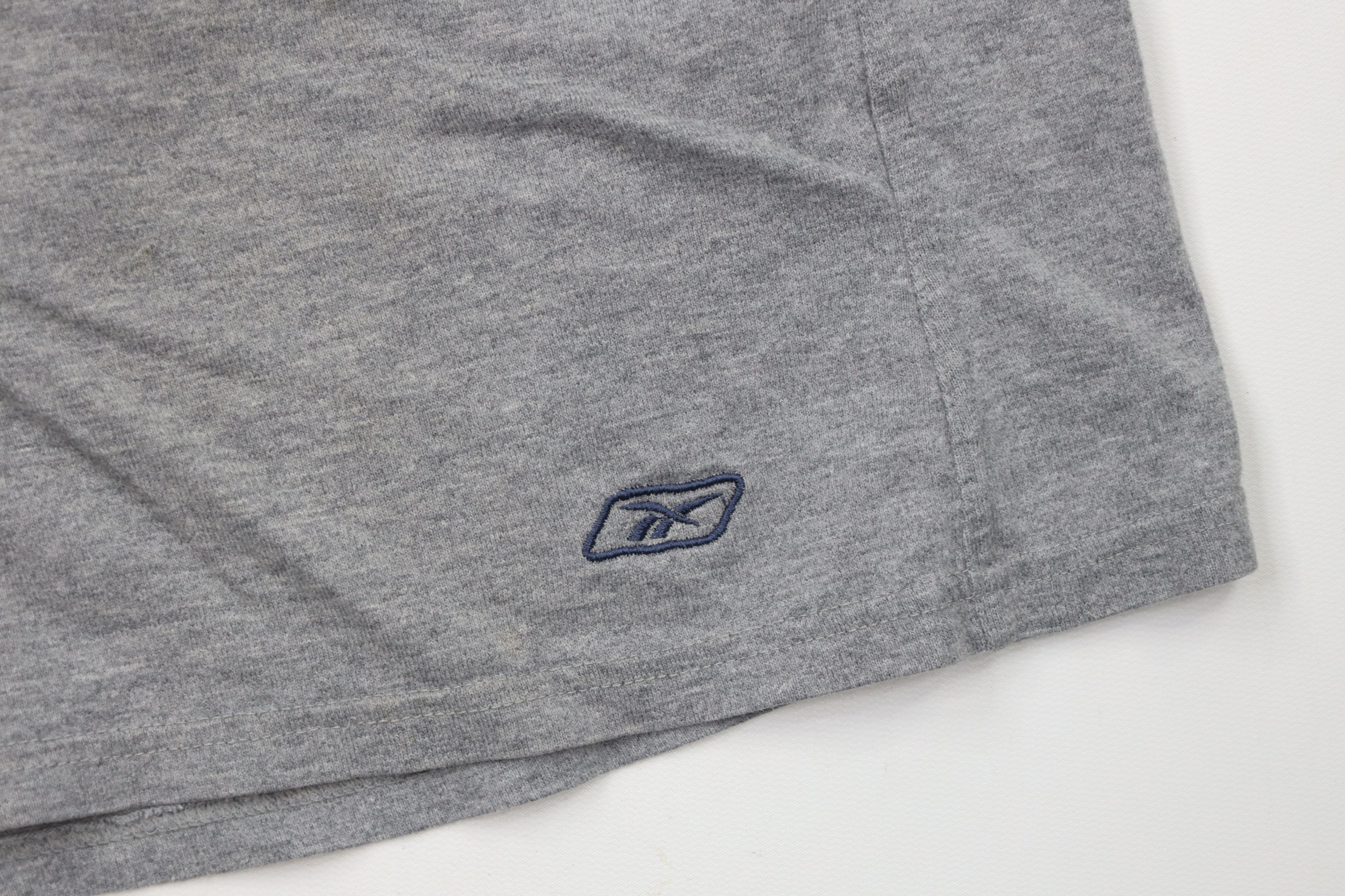 Reebok × Vintage Vintage 90s Reebok Logo Above Knee Shorts Heather Gray Size US 38 / EU 54 - 5 Thumbnail