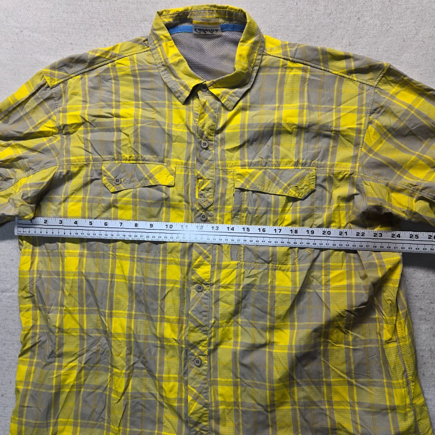 Vintage Cabela's Shirt Button-Up Plaid Yellow Nylon Breathable Pocket Vented Short Sleeve Adult Mens XL Size US XL / EU 56 / 4 - 4 Thumbnail