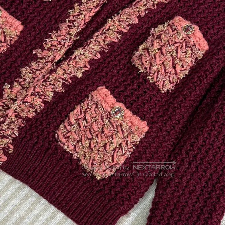 Chanel Chanel 22A red four-pocket knitted cardigan coat Size XS / US 0-2 / IT 36-38 - 5 Thumbnail