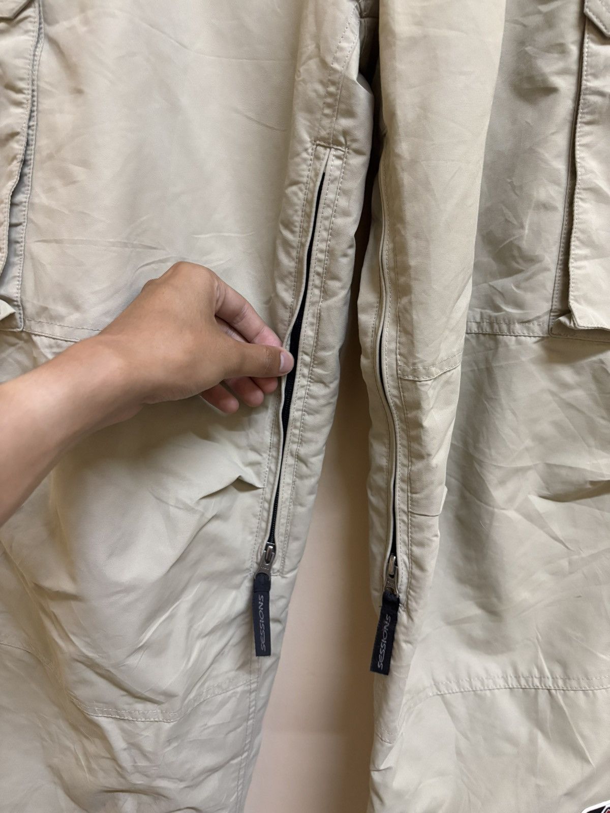 Sessions × Vintage Vintage 90s Sessions Skateboard Baggy Cargo Parachute Pants Size US 34 / EU 50 - 12 Thumbnail