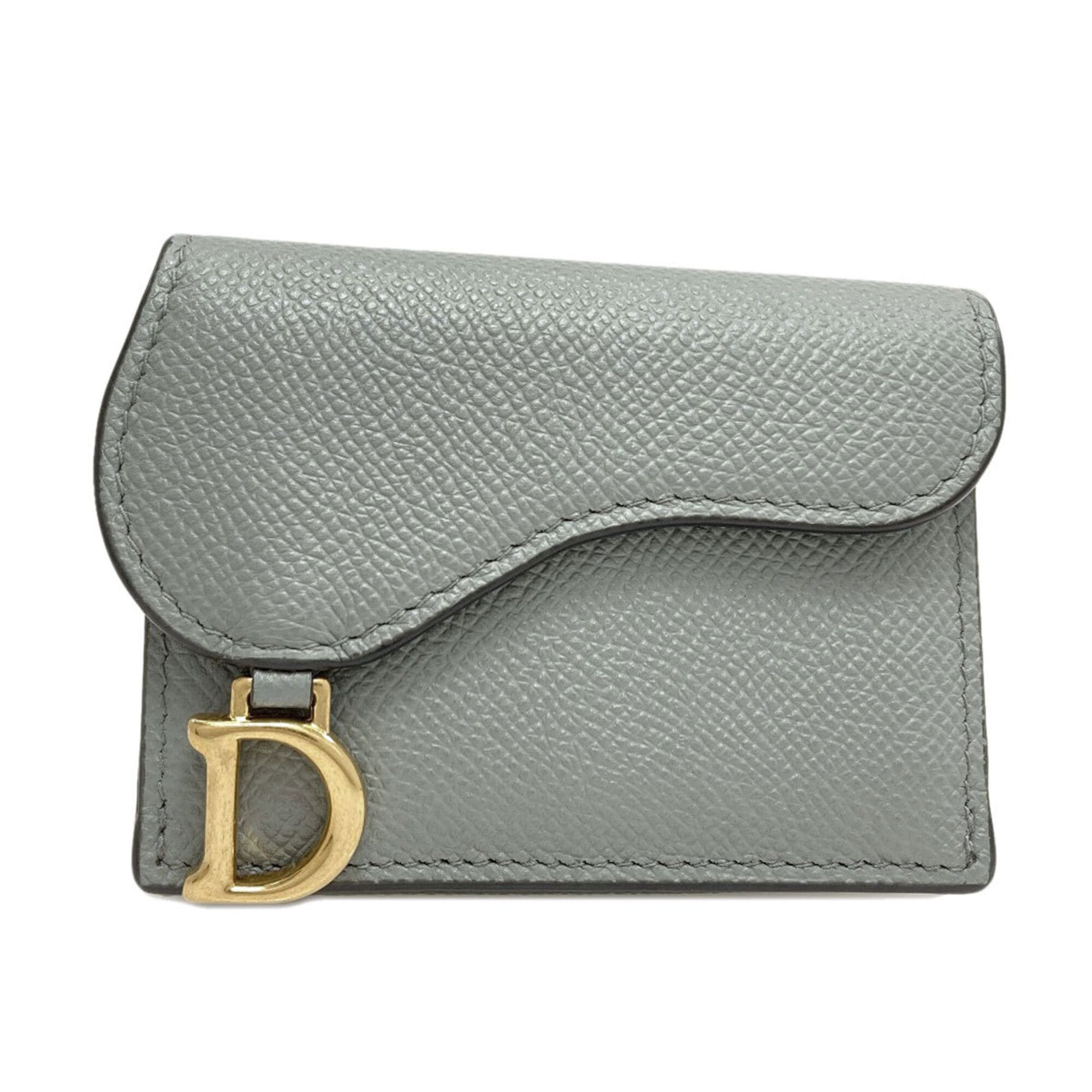 Dior Christian Dior Saddle Lotus Bi-fold Wallet (with coin purse) Leather Women's CHRISTIAN DIOR Size ONE SIZE - 1 Thumbnail