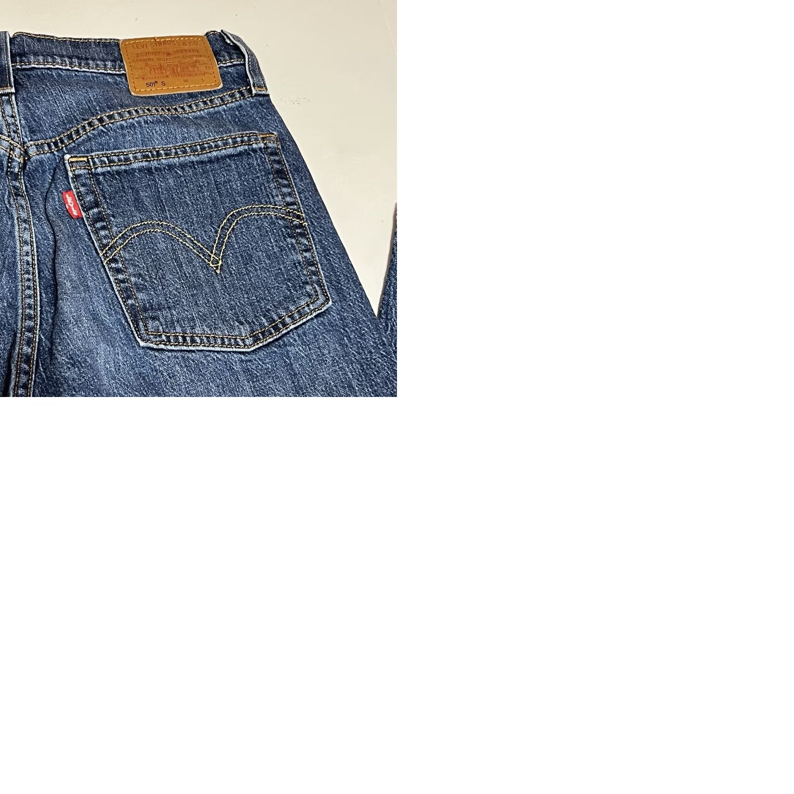 Levi's Levi's 501 Skinny Jeans Womens Regular 27x27 Denim Blue Vintage Retro 5-Pocket Mens Womens Size 27" / US 4 / IT 40 - 9 Thumbnail