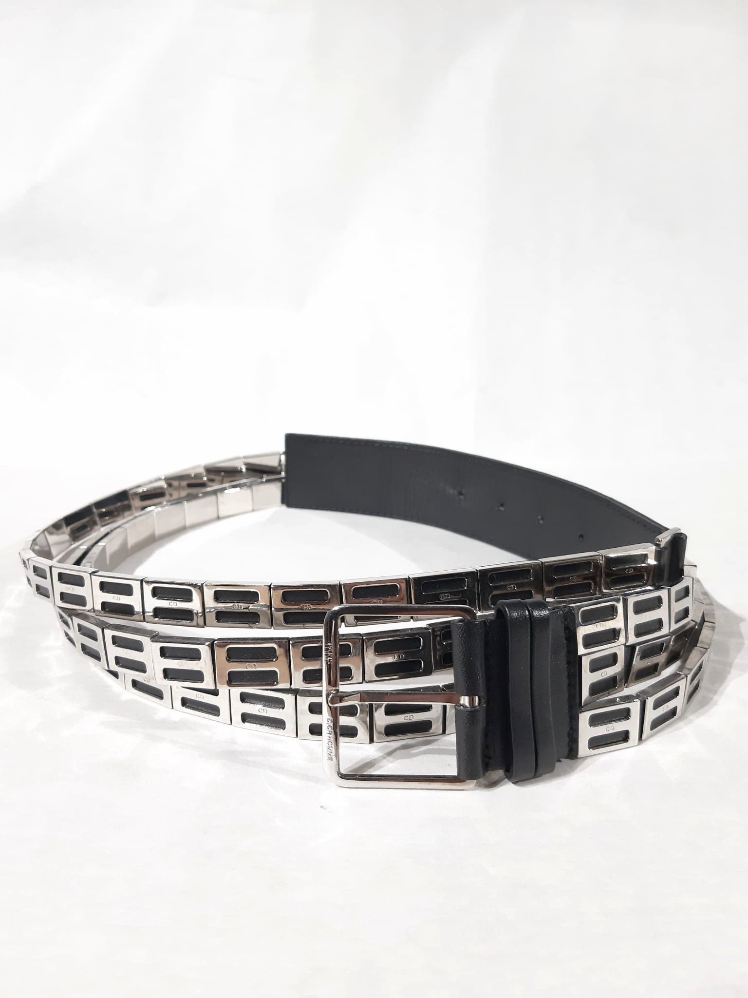 Dior Homme 00s Metal Chain Leather Belt