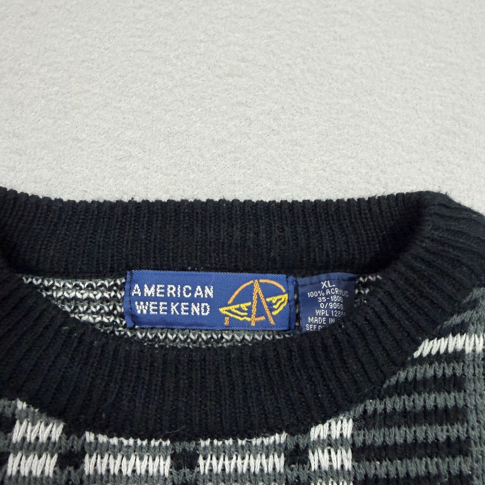 Vintage Vintage American Weekend Sweater Extra Large Geometric Size US XL / EU 56 / 4 - 4 Thumbnail