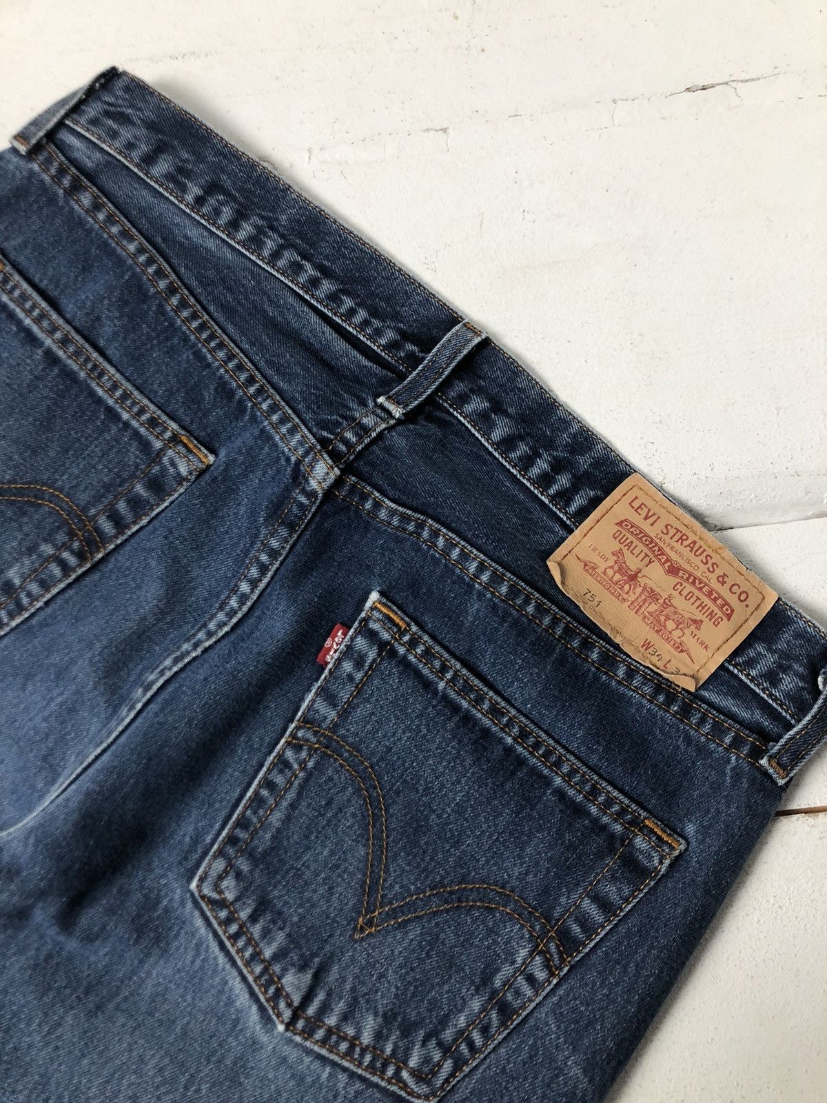 Levi's Retro Vintage 00s Y2K Levi’s 751 Japanese Style Denim Jeans Size US 34 / EU 50 - 4 Thumbnail