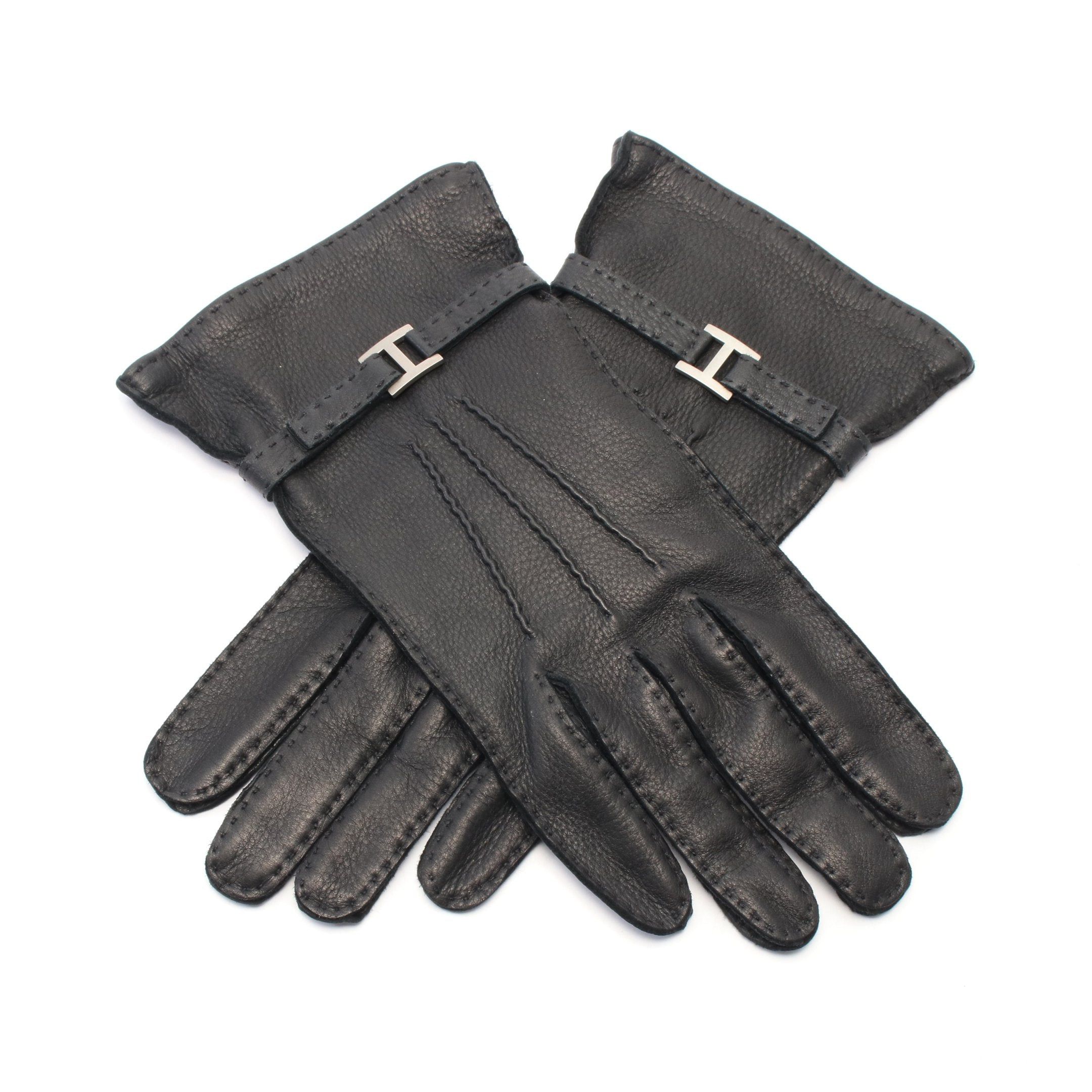 Hermes Hermes Gloves Glove Leather Black Size ONE SIZE - 1 Thumbnail