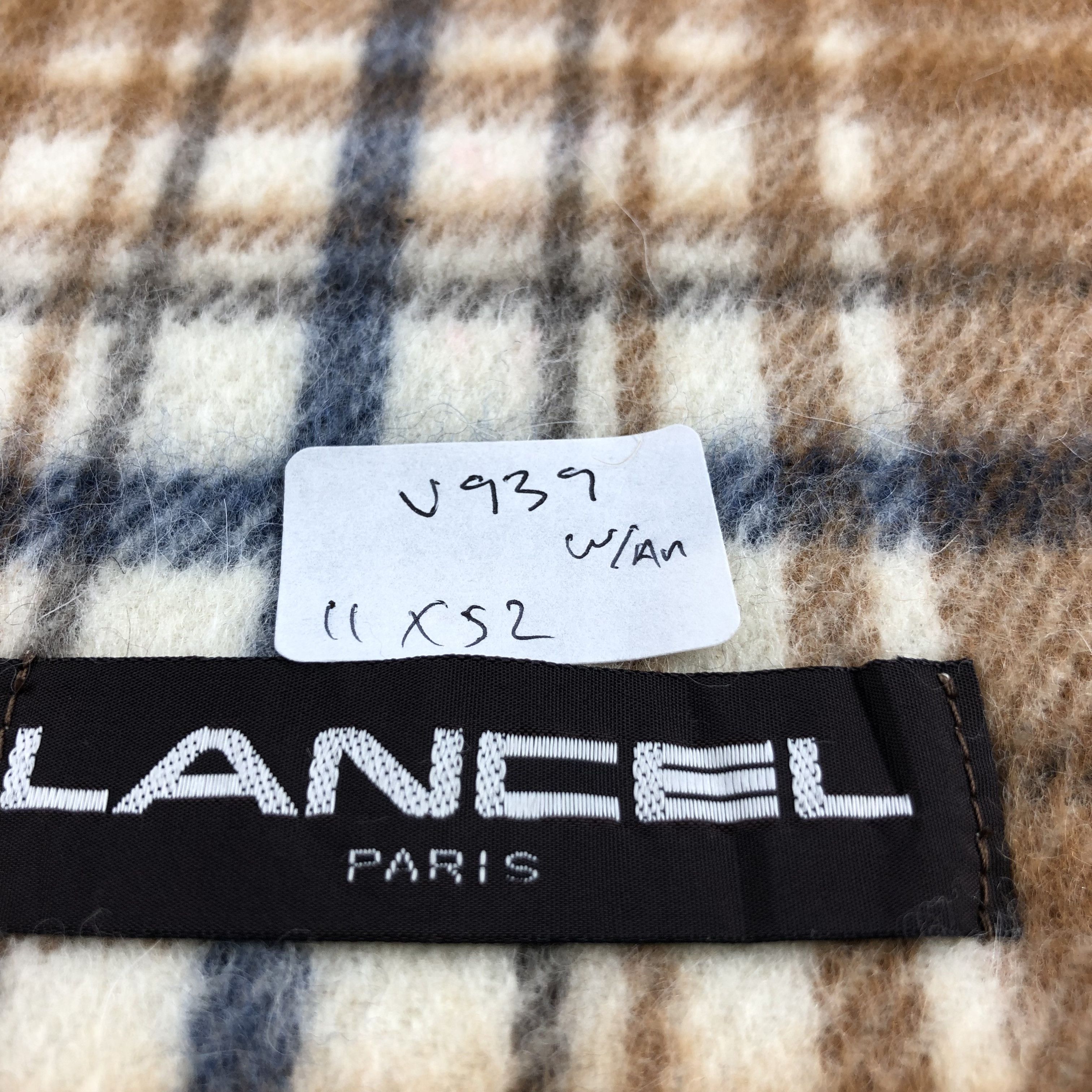 Lancel Lancel Tartan Wool Angora Scarf Muffler V939 Size ONE SIZE - 7 Thumbnail