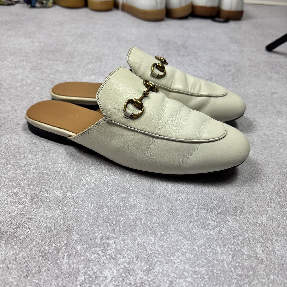 Gucci Authentic Gucci Princeton Beige Leather Vintage Mules Size US 8 / IT 38 - 5 Thumbnail