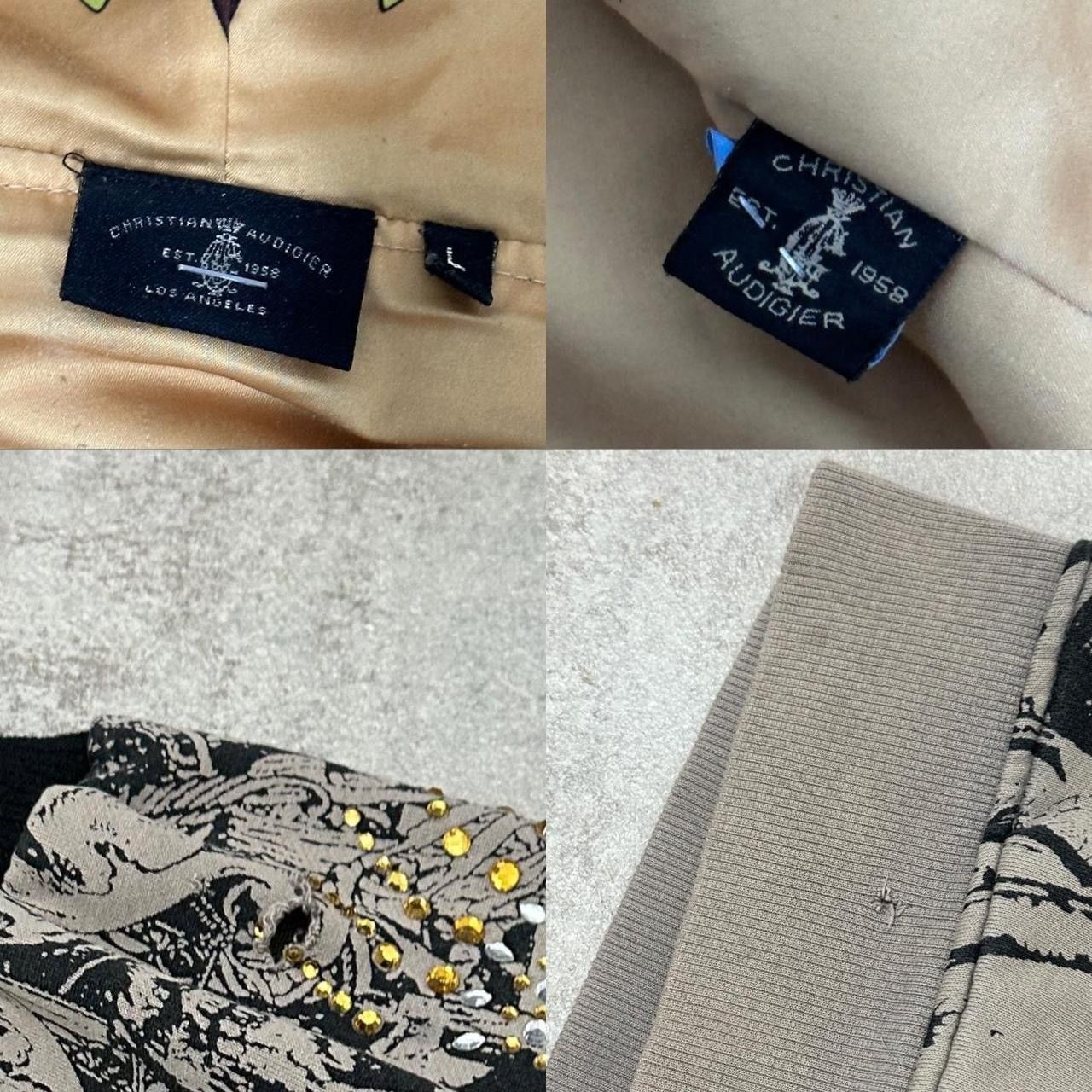Christian Audigier × Ed Hardy VINTAGE CHRISTIAN AUDIGER GEM INSIDE OUT EMBROIDERY HOODIE Size US L / EU 52-54 / 3 - 7 Thumbnail