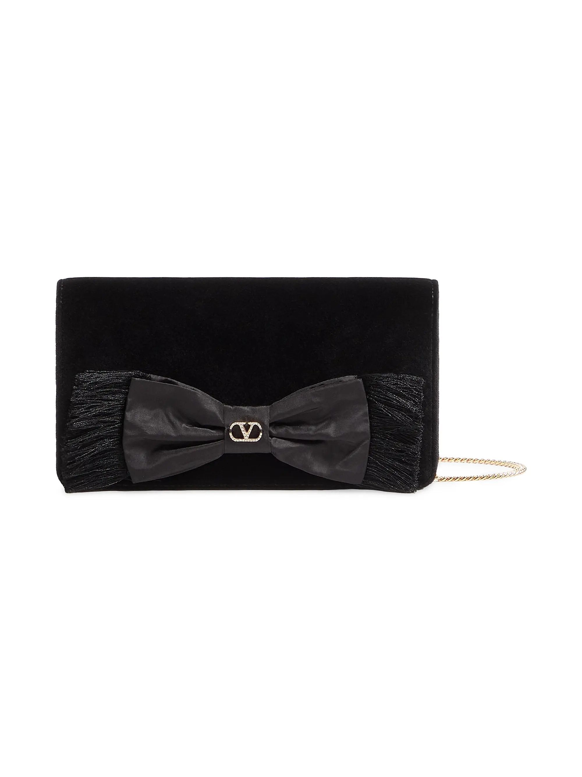 Valentino os11x0626 Size:OS / VLogo Signature Mini Velvet Shoulder Bag Size ONE SIZE - 1 Thumbnail