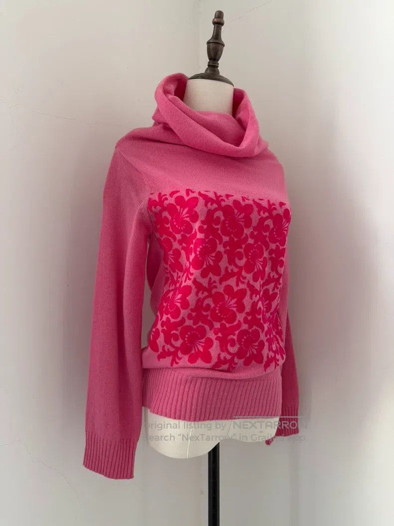 Comme des Garcons Comme des Garcons one-size-fits-all Pink Fuzzy Floral Knit Size XS / US 0-2 / IT 36-38 - 4 Thumbnail