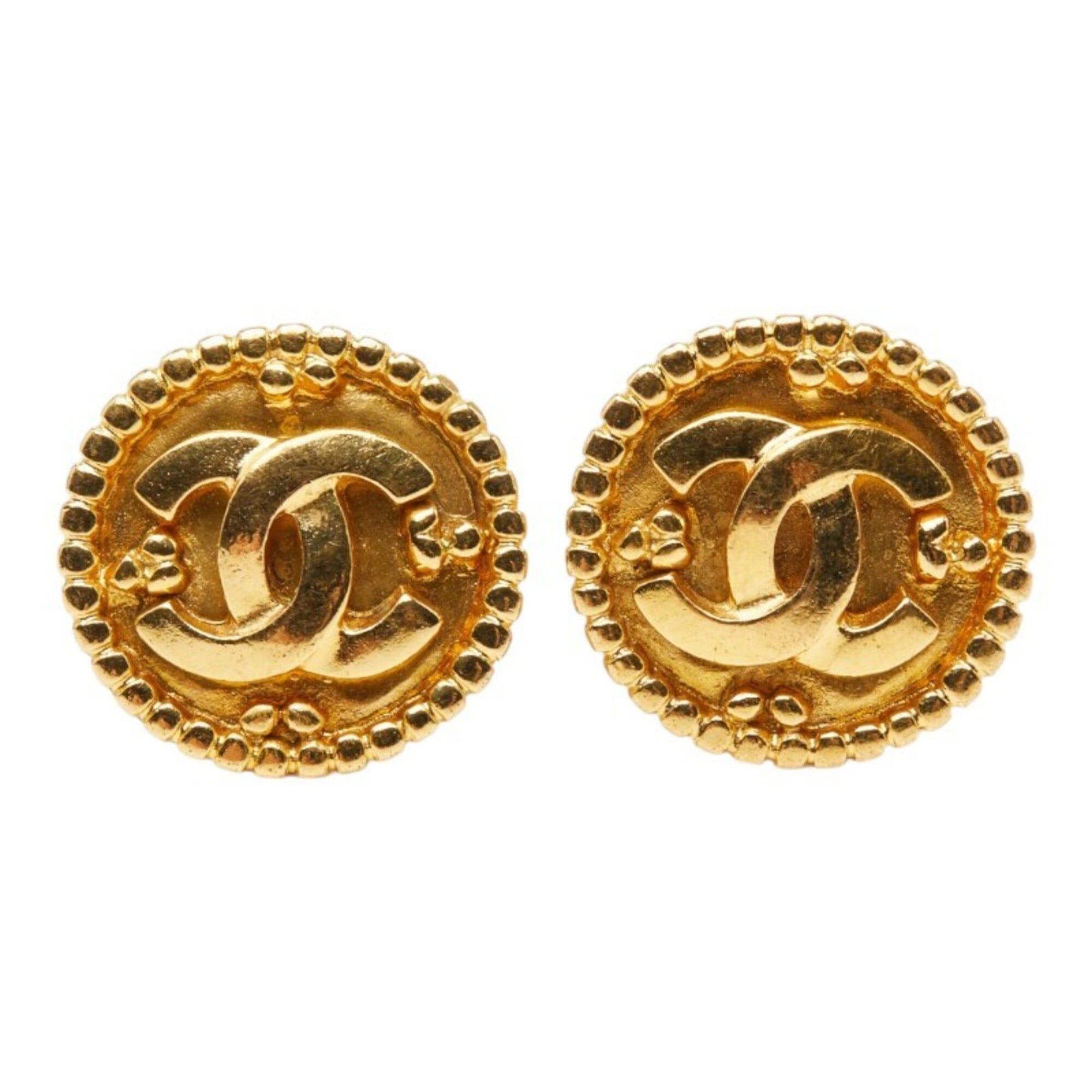 Chanel Chanel Coco Mark Vintage Earrings, Gold Plated, Women's CHANEL Size ONE SIZE - 1 Thumbnail