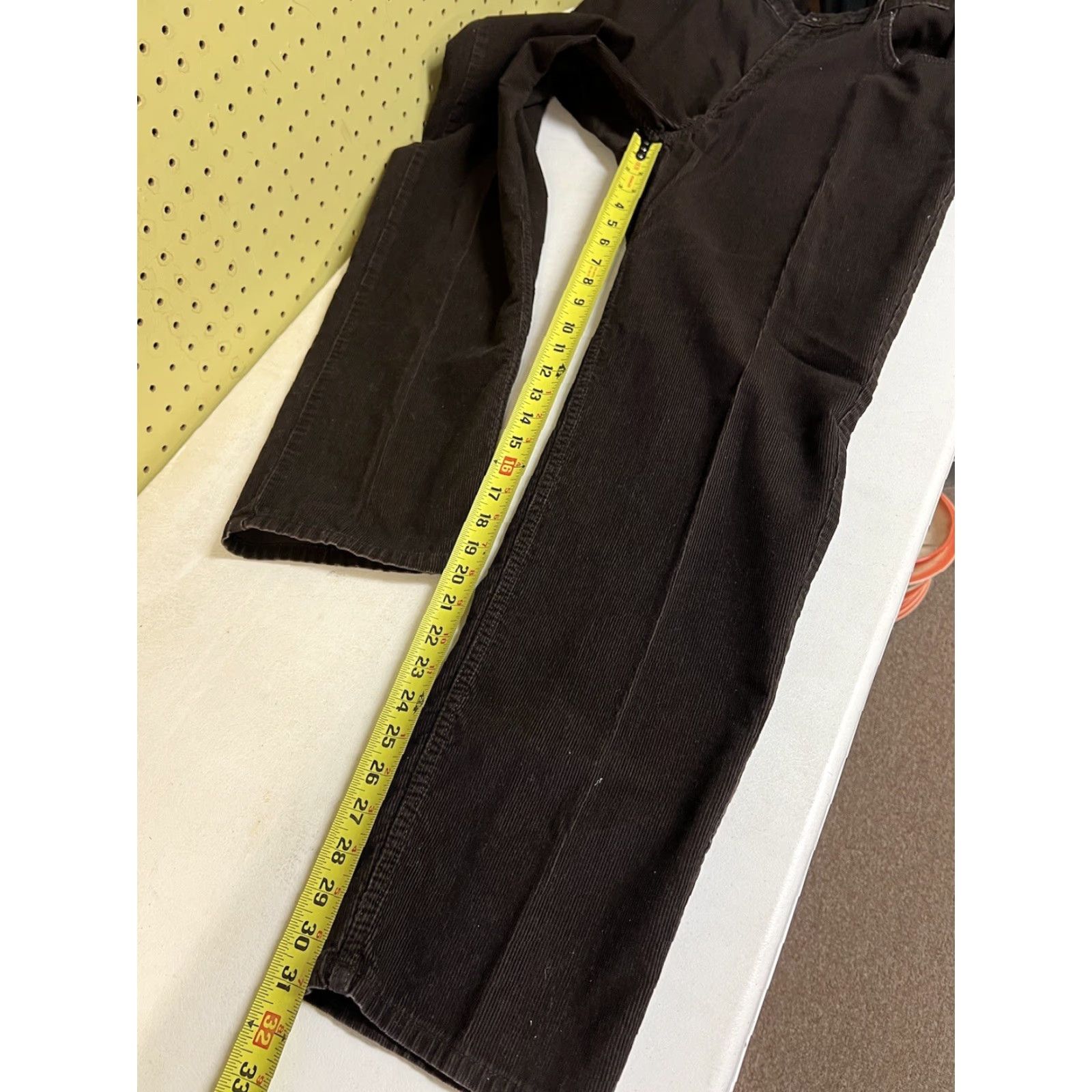 Lands' End Lands' End Men Corduroy Pants Brown 34x32 Cotton Flat Front Straight Leg Regular Style Corduroy Pockets Size US 34 / EU 50 - 6 Thumbnail