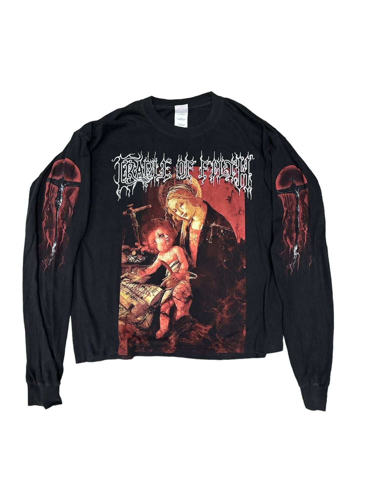 Band Tees CROPPED 2003 CRADDLE OF FILTH BLACK METAL FOR BASTARDS SHIRT Size US L / EU 52-54 / 3 - 1 Thumbnail