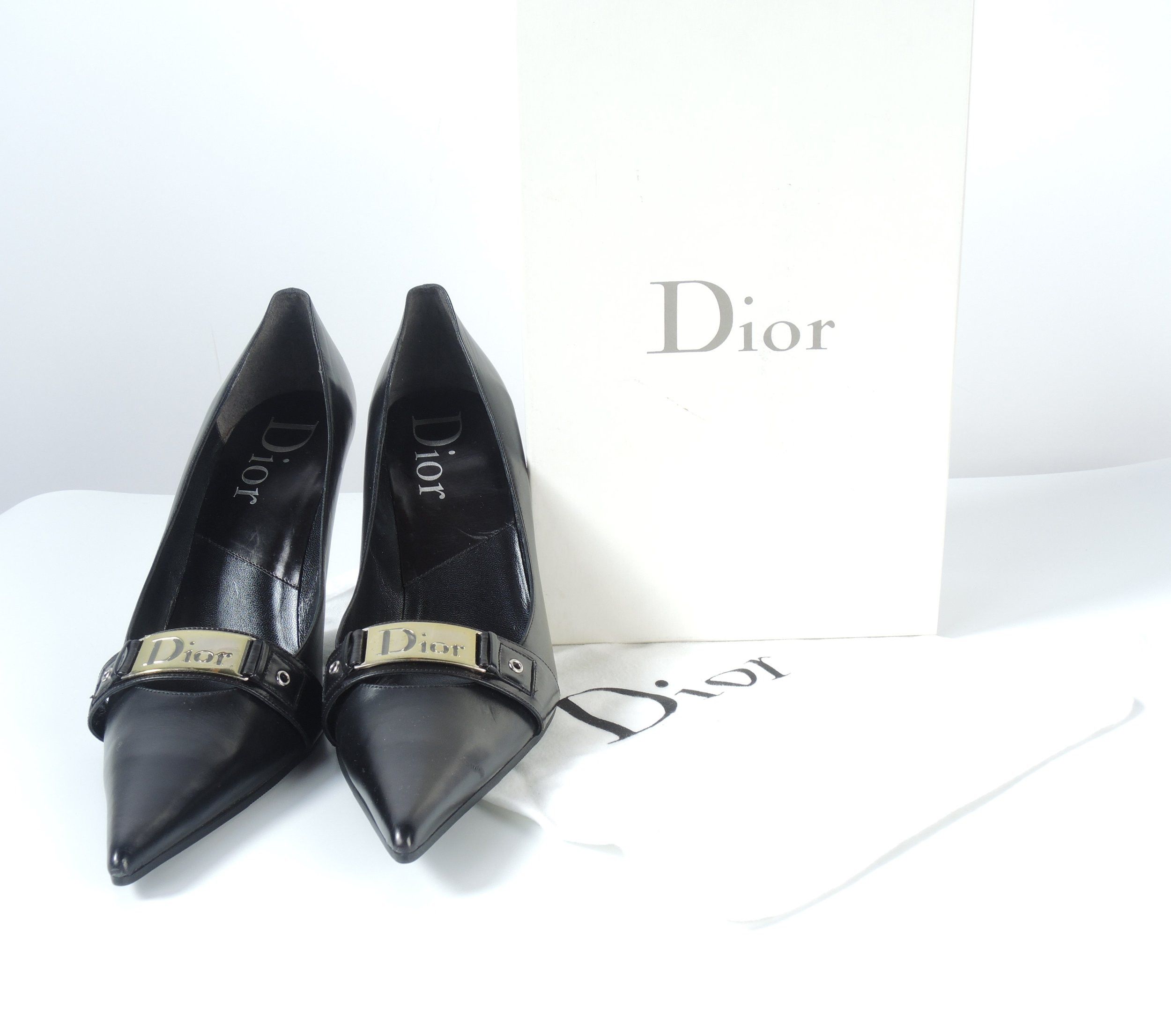 image of Dior O1Smst1Ft0424 Pointed Pumps In Black Shoes, Women's (Size 12)