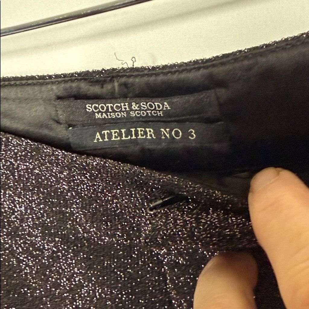 Scotch & Soda NWOT Scotch & Soda Atelier Lurex velvet side stripe pants S Size 27" / US 4 / IT 40 - 8 Thumbnail