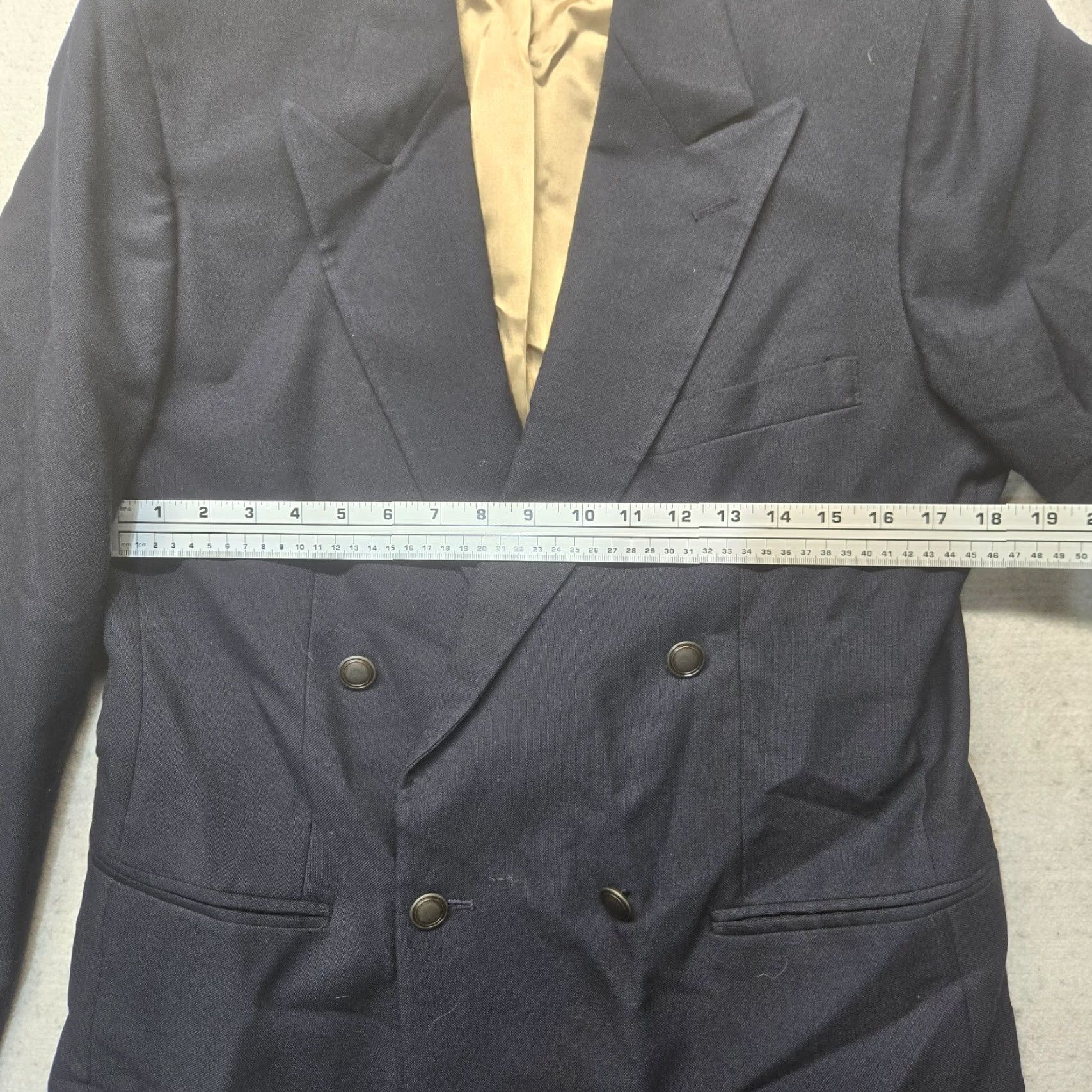 Vintage VINTAGE Hunting Horn Blazer Solid Black Two Button/Two-Button Single-Breasted High-Quality Wool Blazer Mens 40R Size 40R - 7 Thumbnail