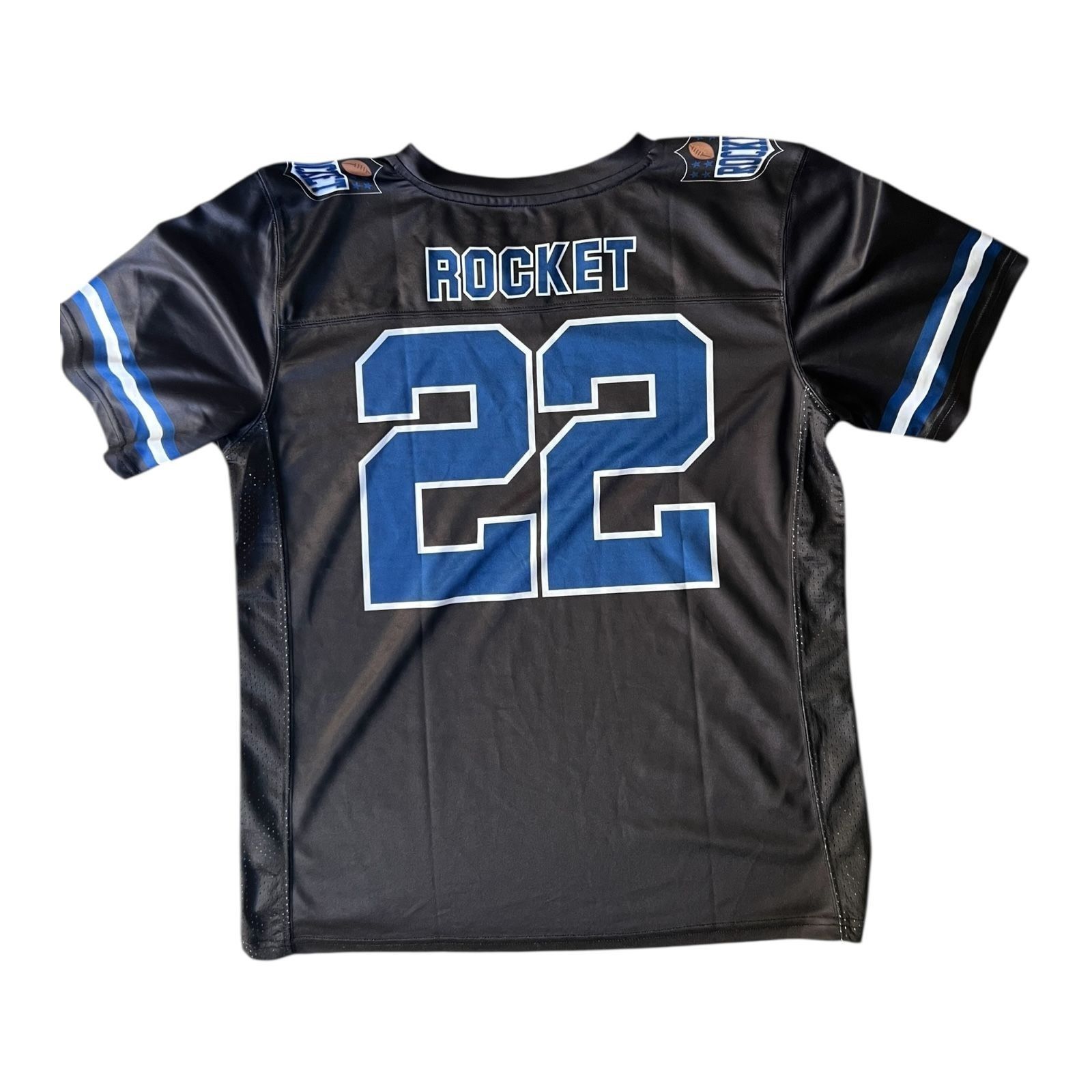Other Rocket 22 Black & Blue Football Jersey Adult L Polyester Ath Size US L / EU 52-54 / 3 - 1 Thumbnail
