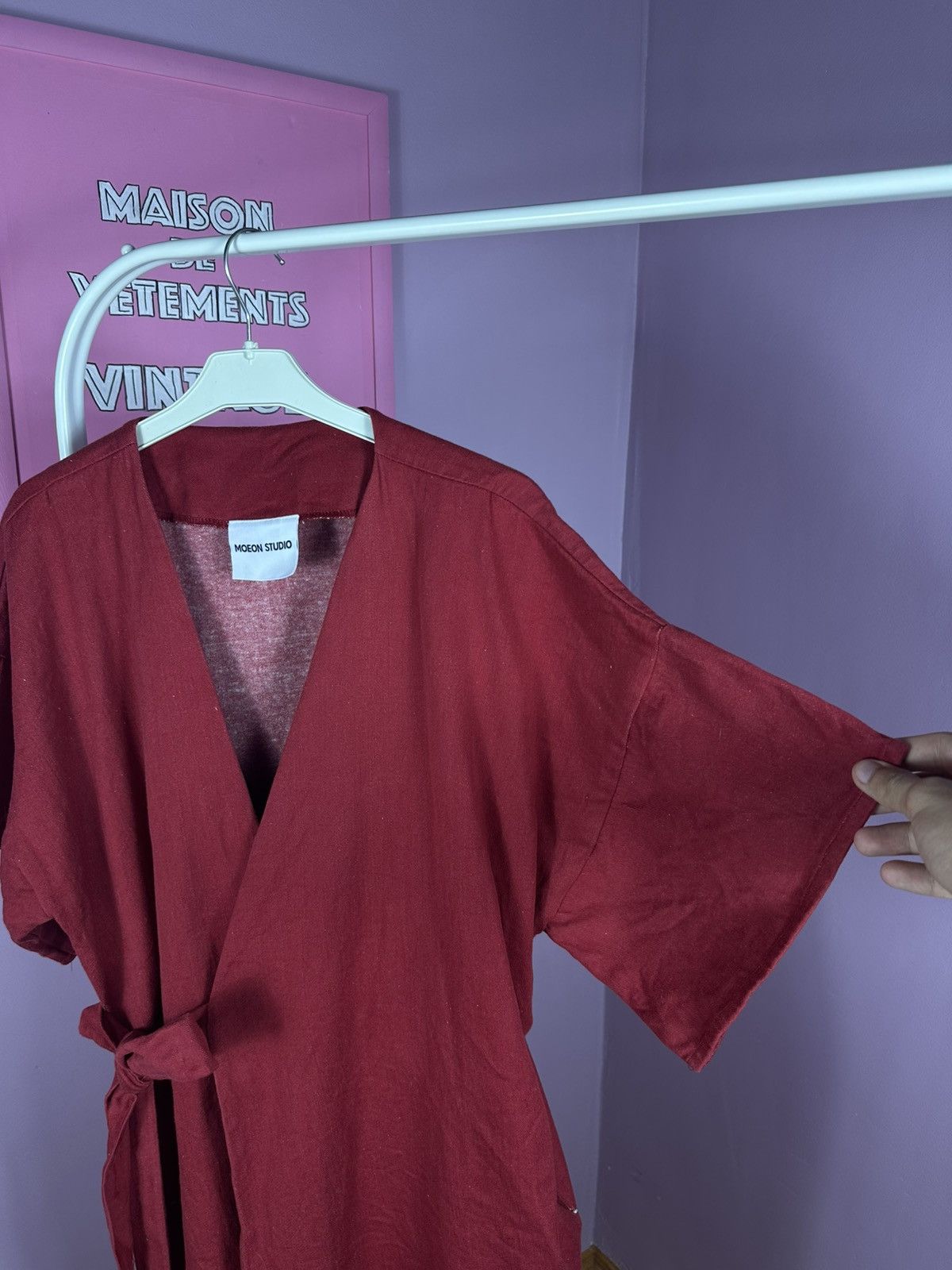 Other Moeon Studio Organic Cotton Classic Kimono Jacket Red Size S / US 4 / IT 40 - 7 Thumbnail