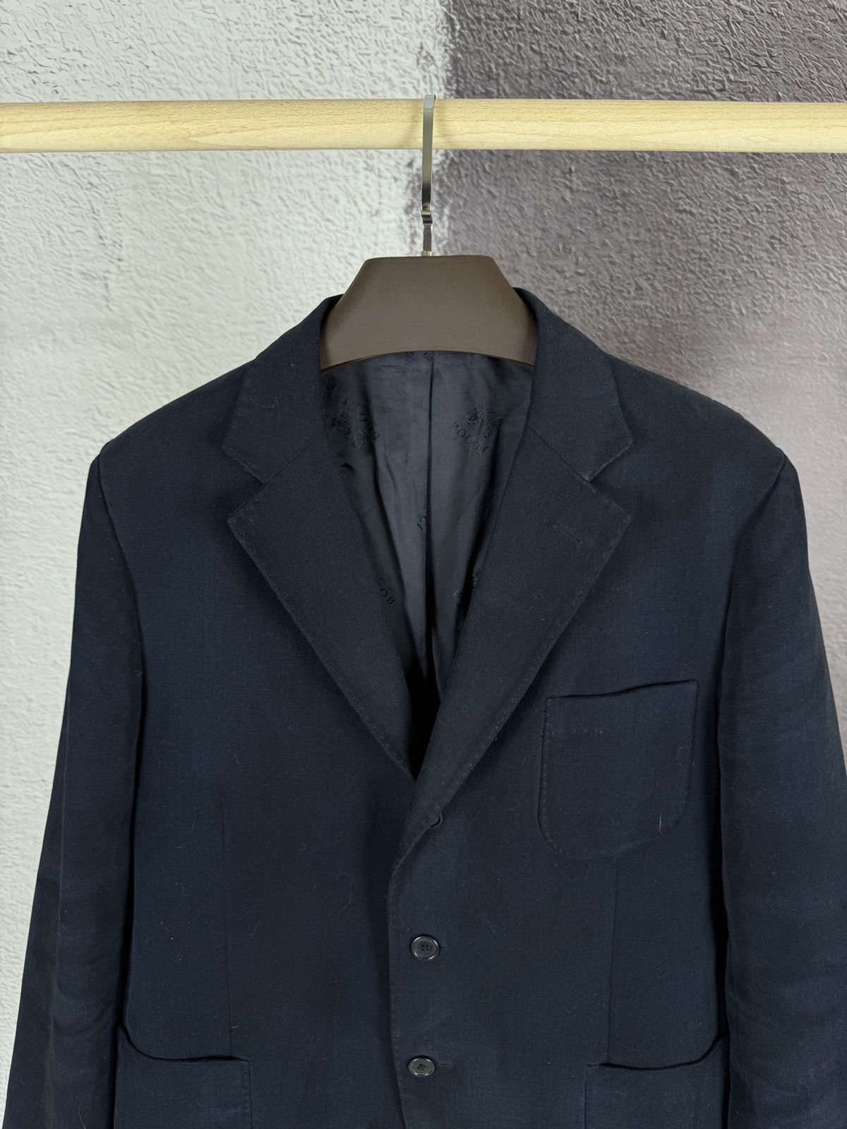 Boggi Boggi Milano vintage blue cotton 3 button blazer Size 44R - 9 Thumbnail