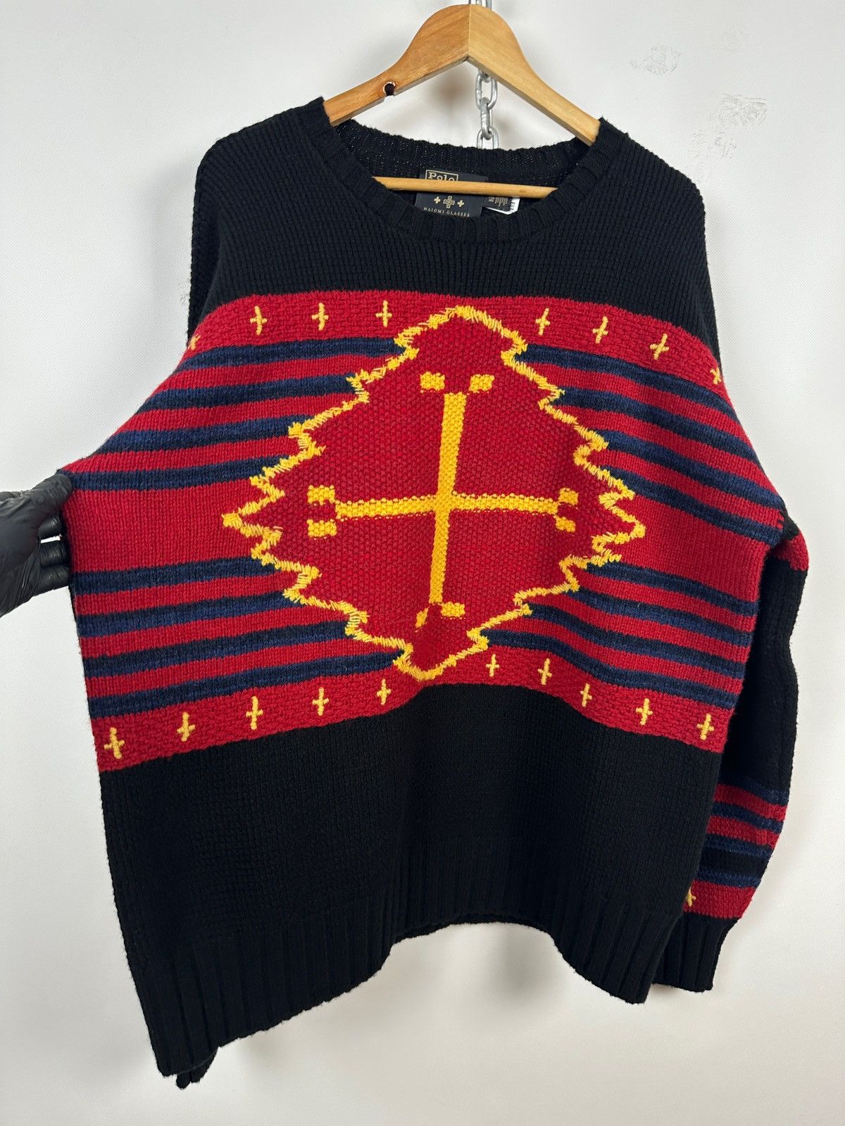 Polo Ralph Lauren Polo Ralph Lauren x Naiomi Glasses Wool/Cashmere Sweater Size US XXL / EU 58 / 5 - 13 Thumbnail