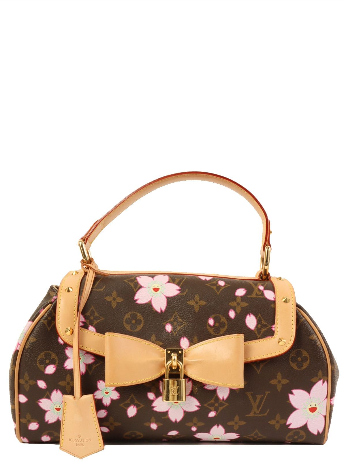image of Louis Vuitton 2003 Made Takashi Murakami Collaboration Monogram Cherry Blossom Sac Retro Pm Brown/p