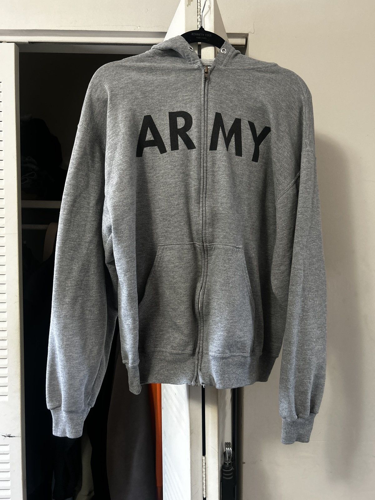 Other VINTAGE GREY ARMY HOODIE Size US M / EU 48-50 / 2 - 1 Thumbnail
