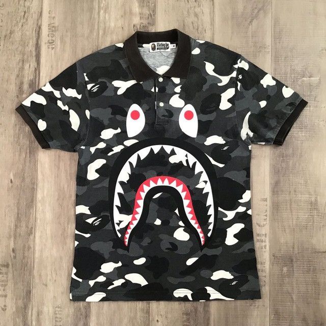 Bape 💫Glow in the dark💫 BAPE City camo shark polo shirt APE Size US M / EU 48-50 / 2 - 2 Thumbnail