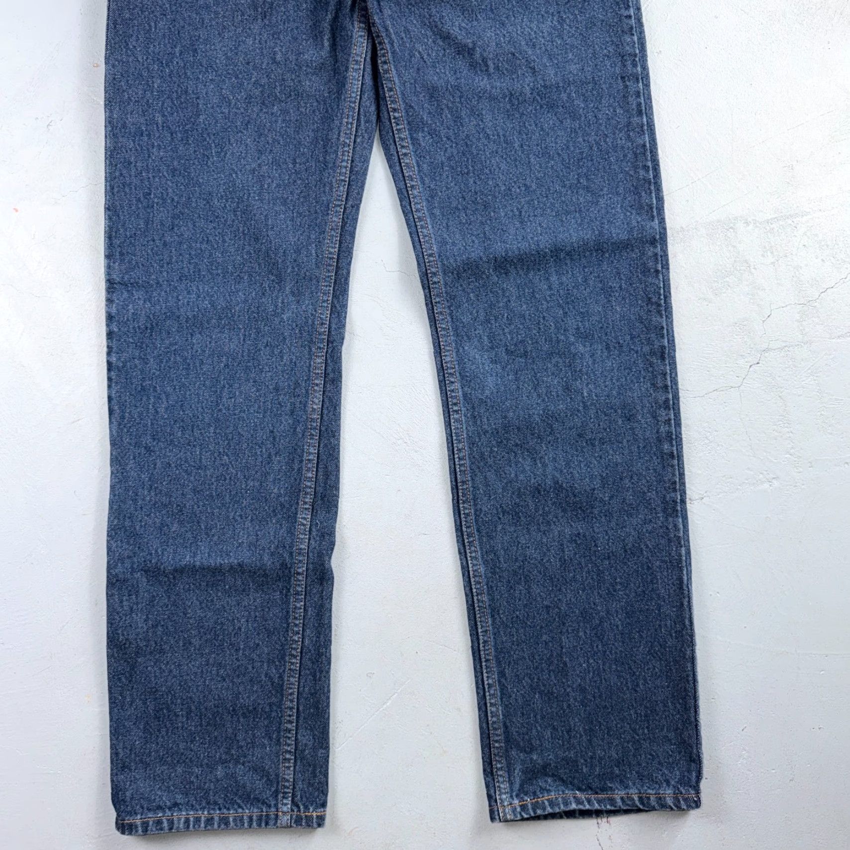 Levi's Levi's 505 Vintage 90s Red Tab Straight Blue Jeans Med 34x34 Act 32x33 Zip Denim Logo Solid Light Cotton Belted? Size US 34 / EU 50 - 3 Thumbnail