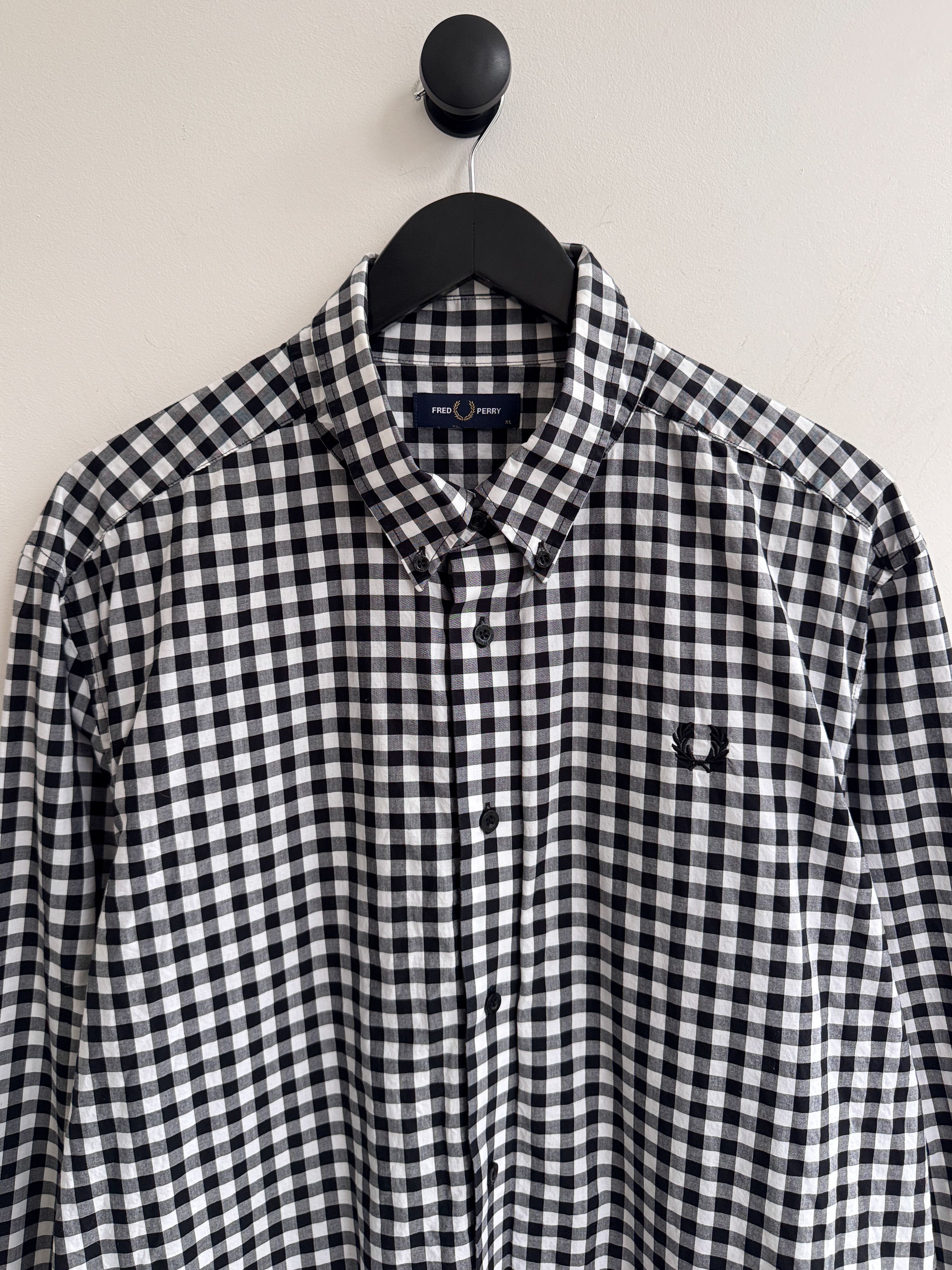 Fred Perry Fred Perry Check Black White Shirt Size US XL / EU 56 / 4 - 4 Thumbnail
