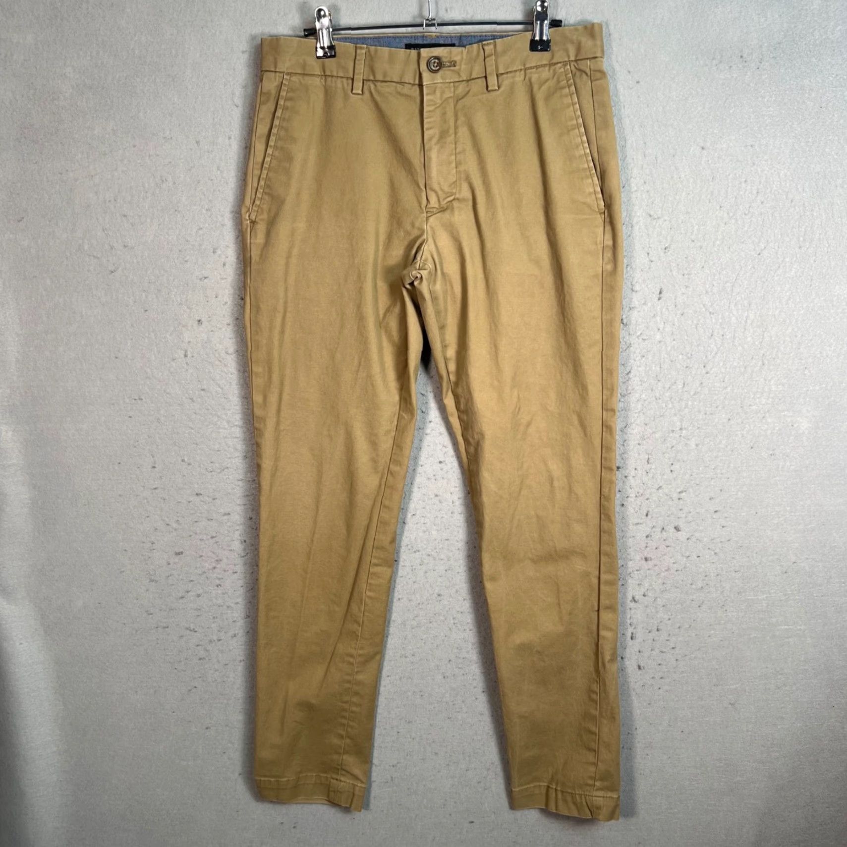 Banana Republic Banana Republic Mason Chino Pants 29 x 32 Tan Cotton-Blend Slim-Fit Casual Mens Size US 29 - 2 Thumbnail
