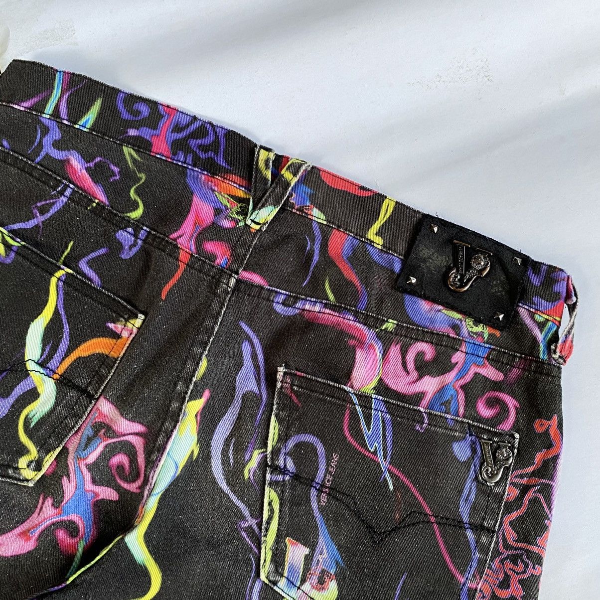 Versace Jeans Couture Versace Jeans Crazy Allover Multicolor Jeans Size US 32 / EU 48 - 4 Thumbnail