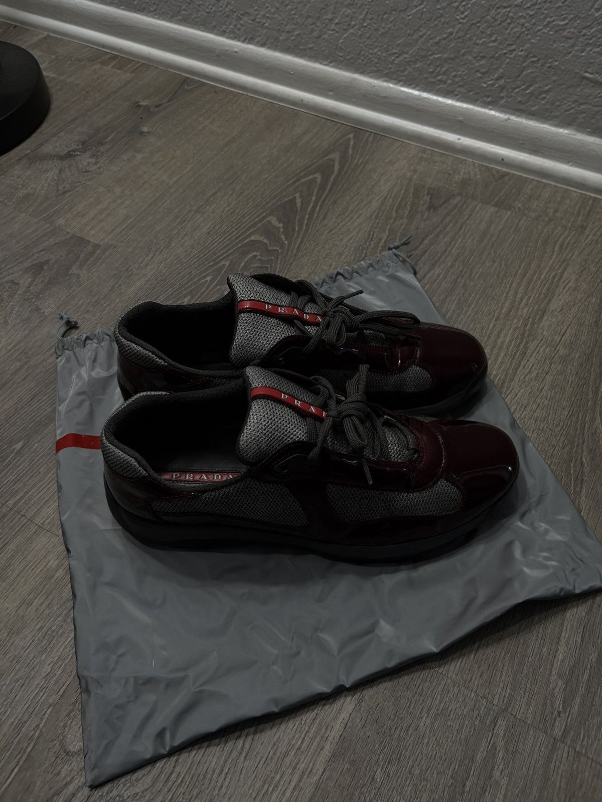 Prada Prada America’s Cup - Burgundy/Grey Size 10UK With Dustbag Size US 11.5 / EU 44-45 - 9 Thumbnail