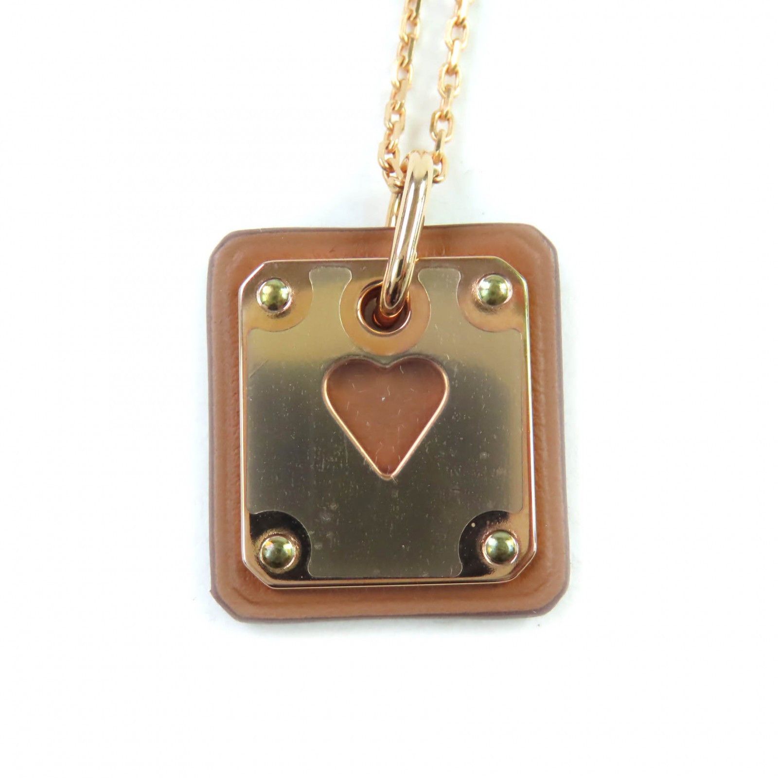 Hermes Hermes Hermes Asdukur Heart Necklace Metal Necklace Stamp Z (2021) DUTY FREE for USA Size ONE SIZE - 1 Thumbnail