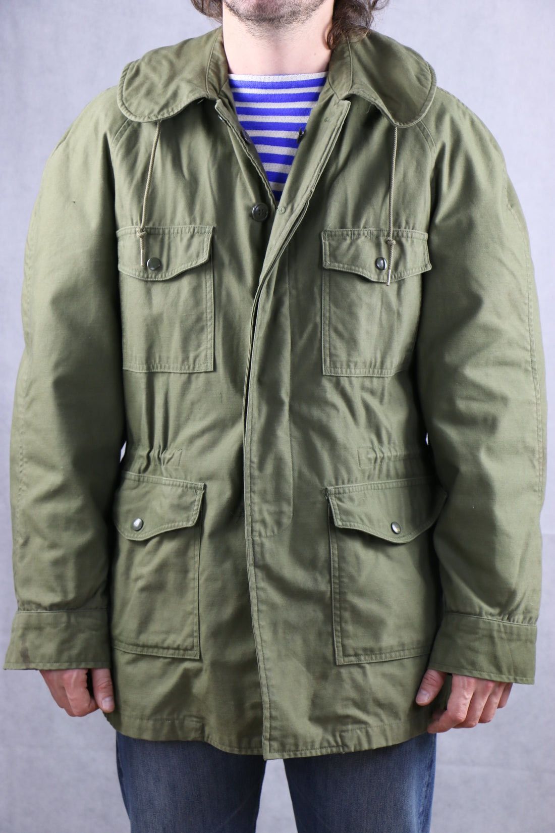 Vintage VTG Army USAF Field Jacket, Wind Resistant, Vietnam War 1966 Size US L / EU 52-54 / 3 - 2 Thumbnail