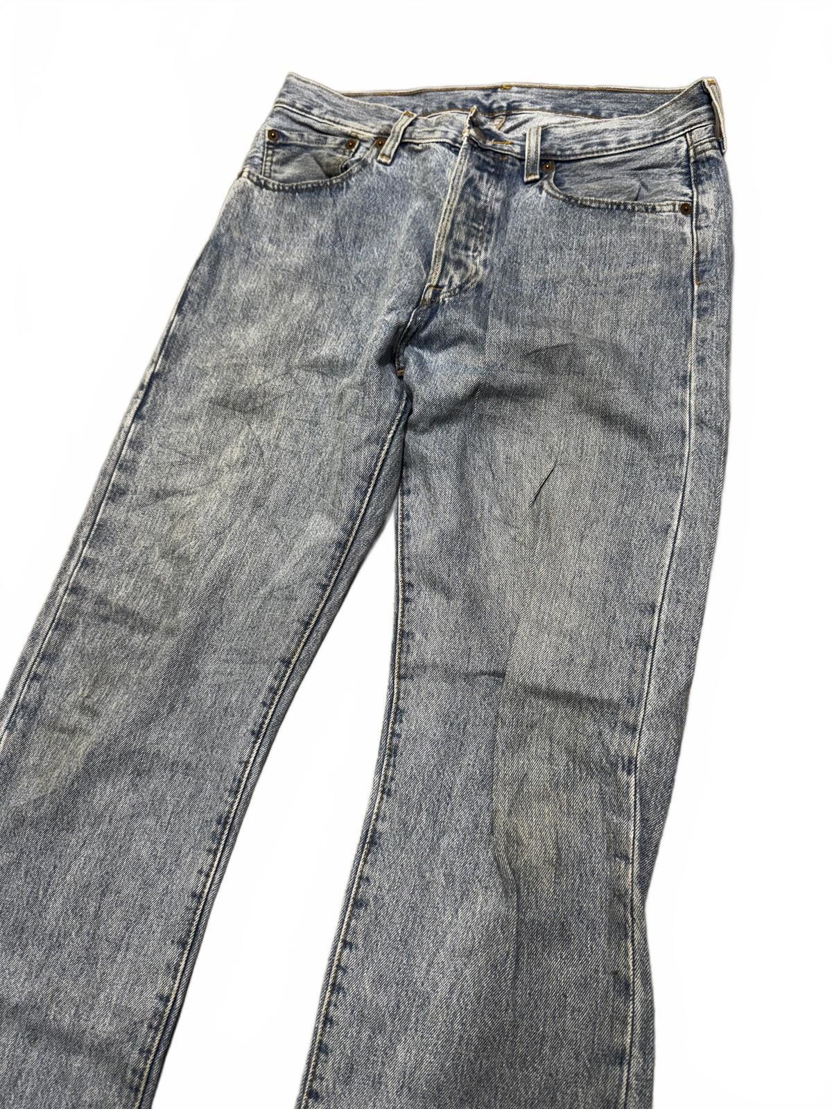 Designer Men's Straight Leg Jeans - Light Wash Denim Size 31" - 3 Thumbnail